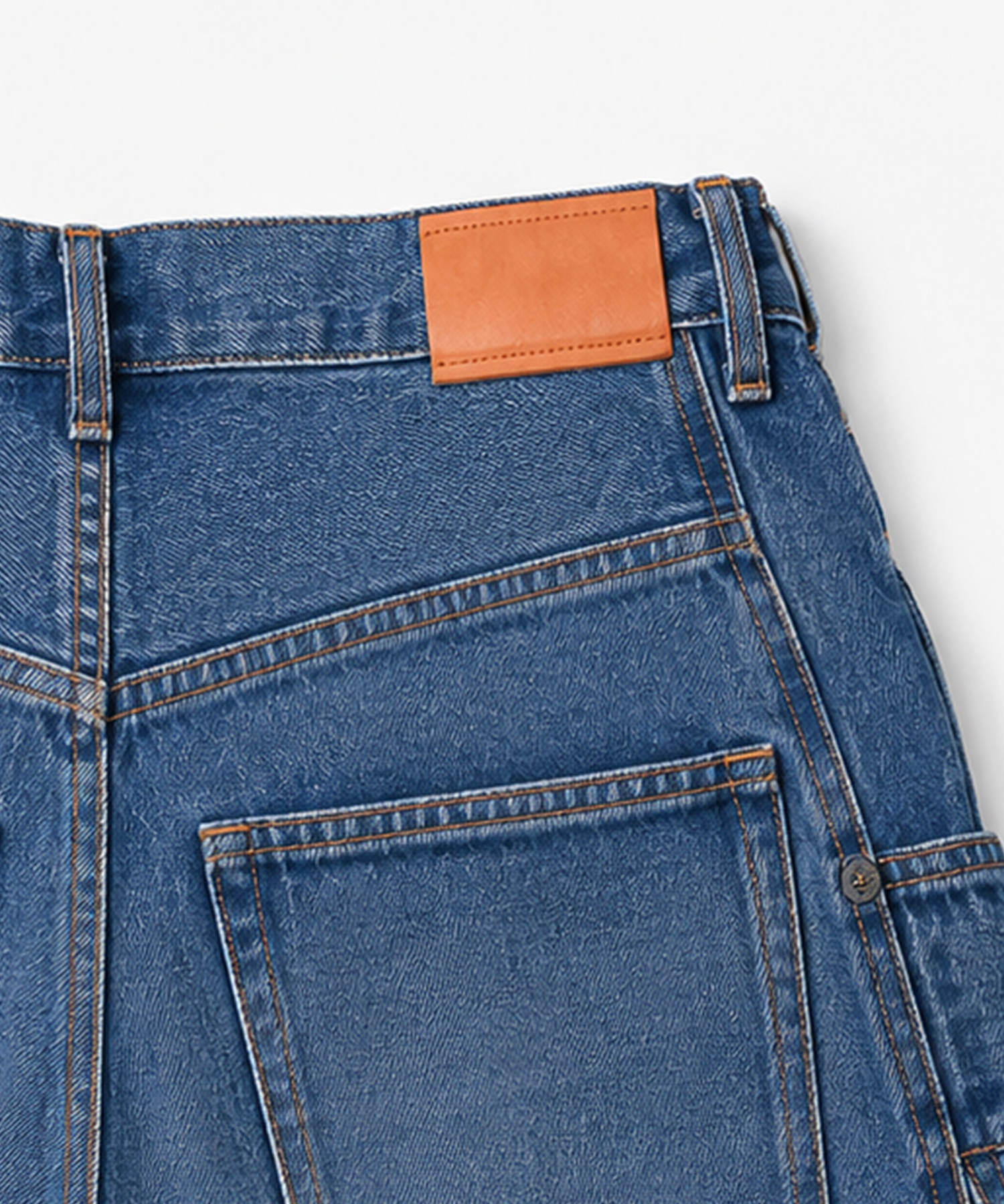 3D cutting denim pants KHOKI