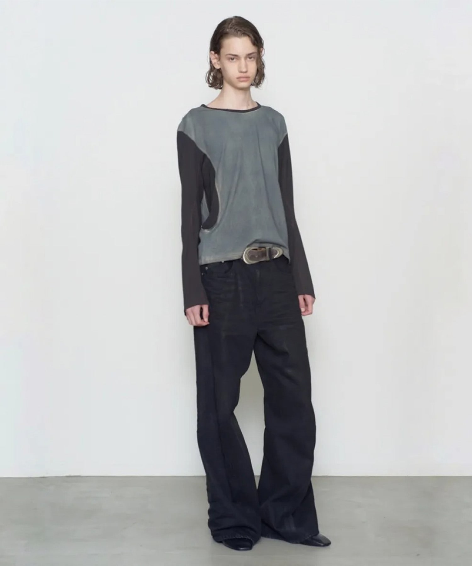 3D TWISTED WIDE LEG JEANS NVRFRGT