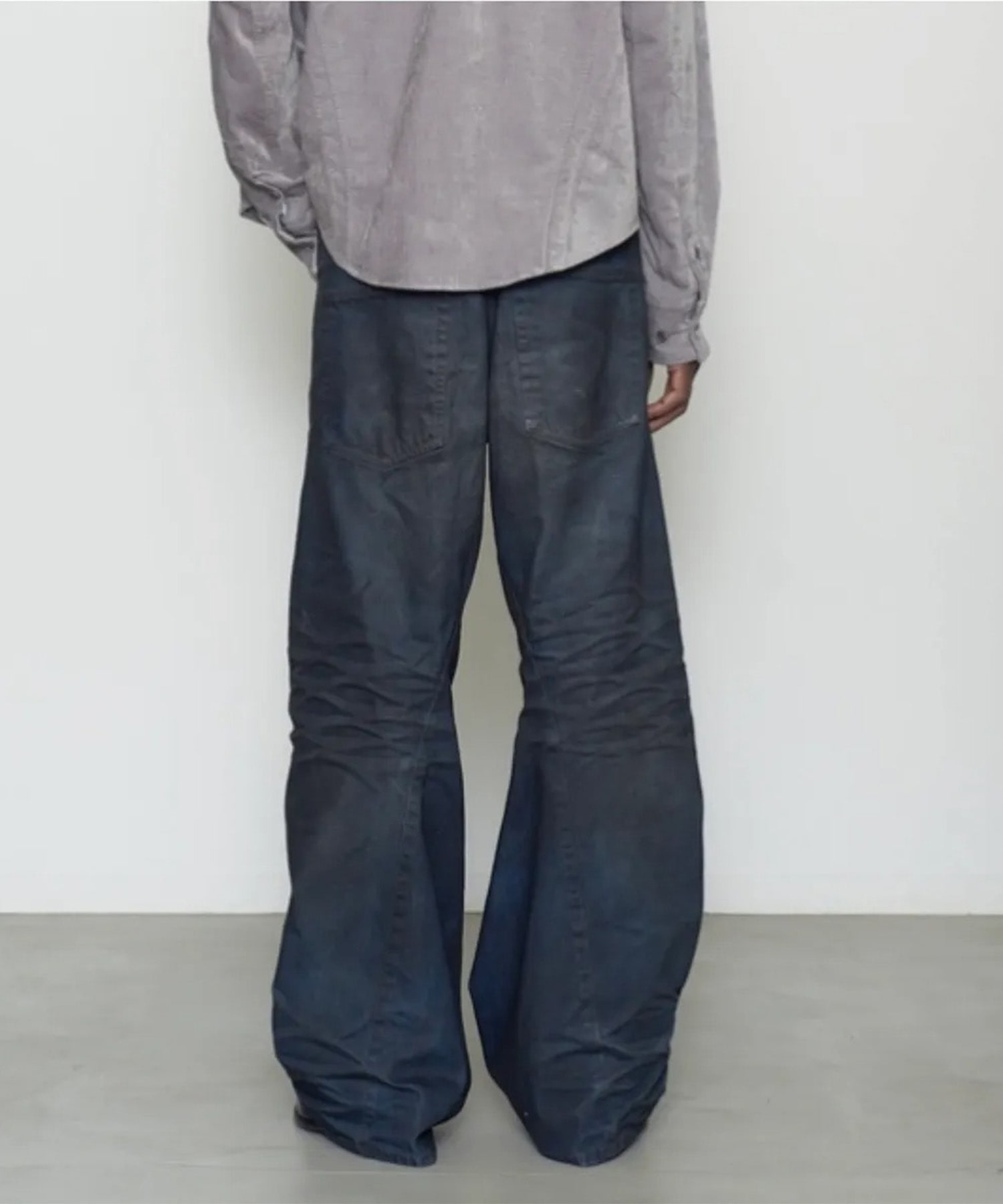 3D TWISTED WIDE LEG JEANS NVRFRGT