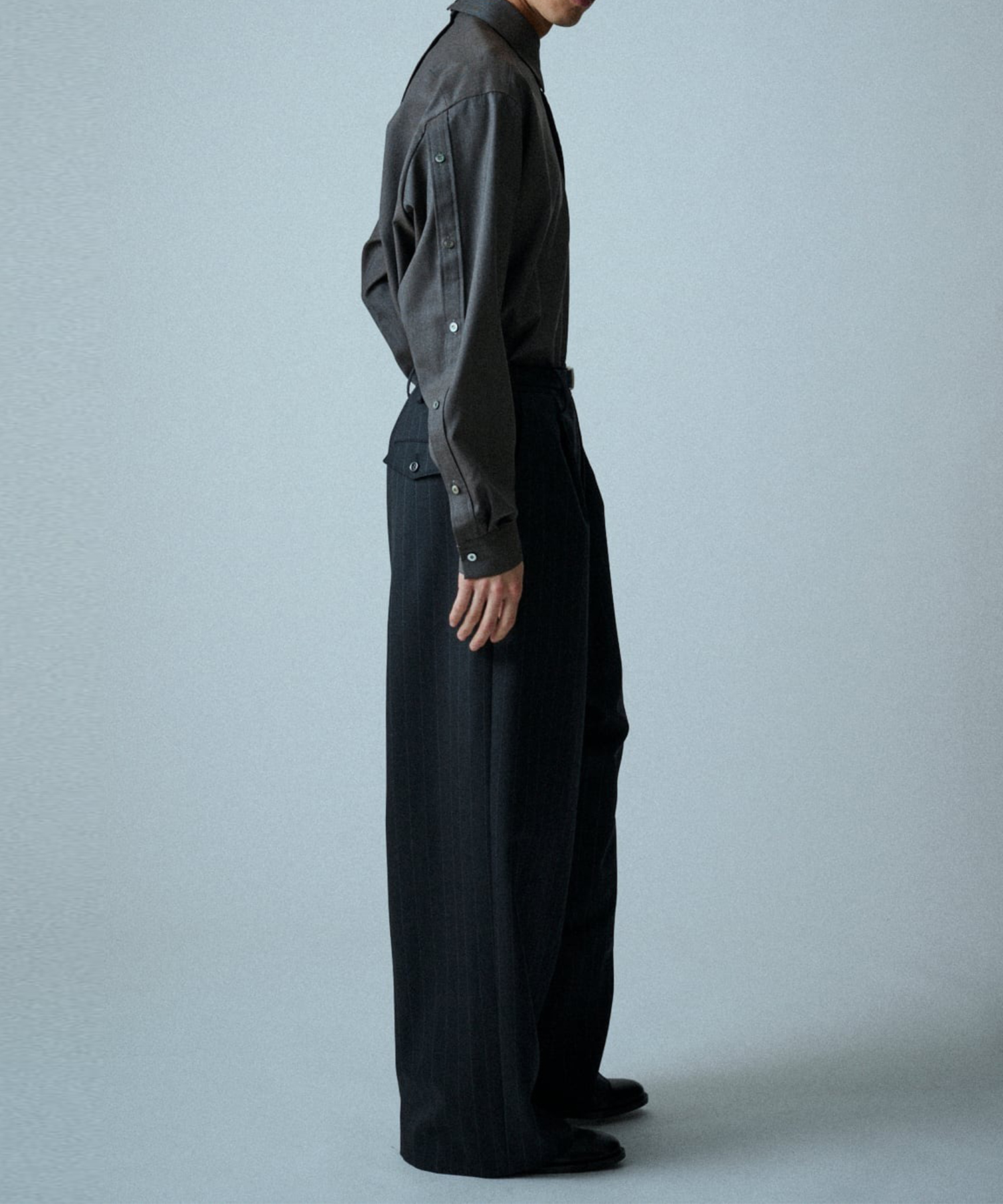 Belted Wide Straight PNT UJOH HOMME