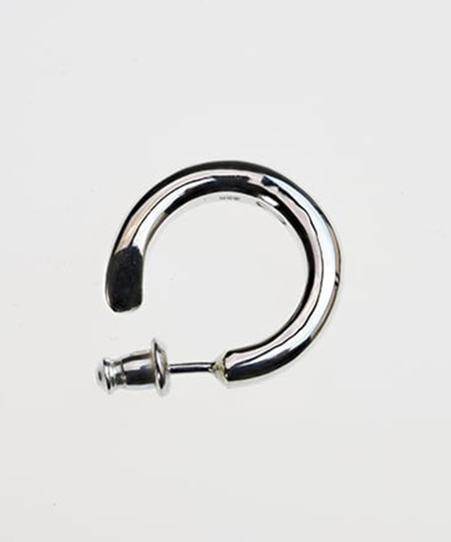 PI-002 Round earring (Small)　線径3.5mm (左耳用) WAKAN SILVER SMITH