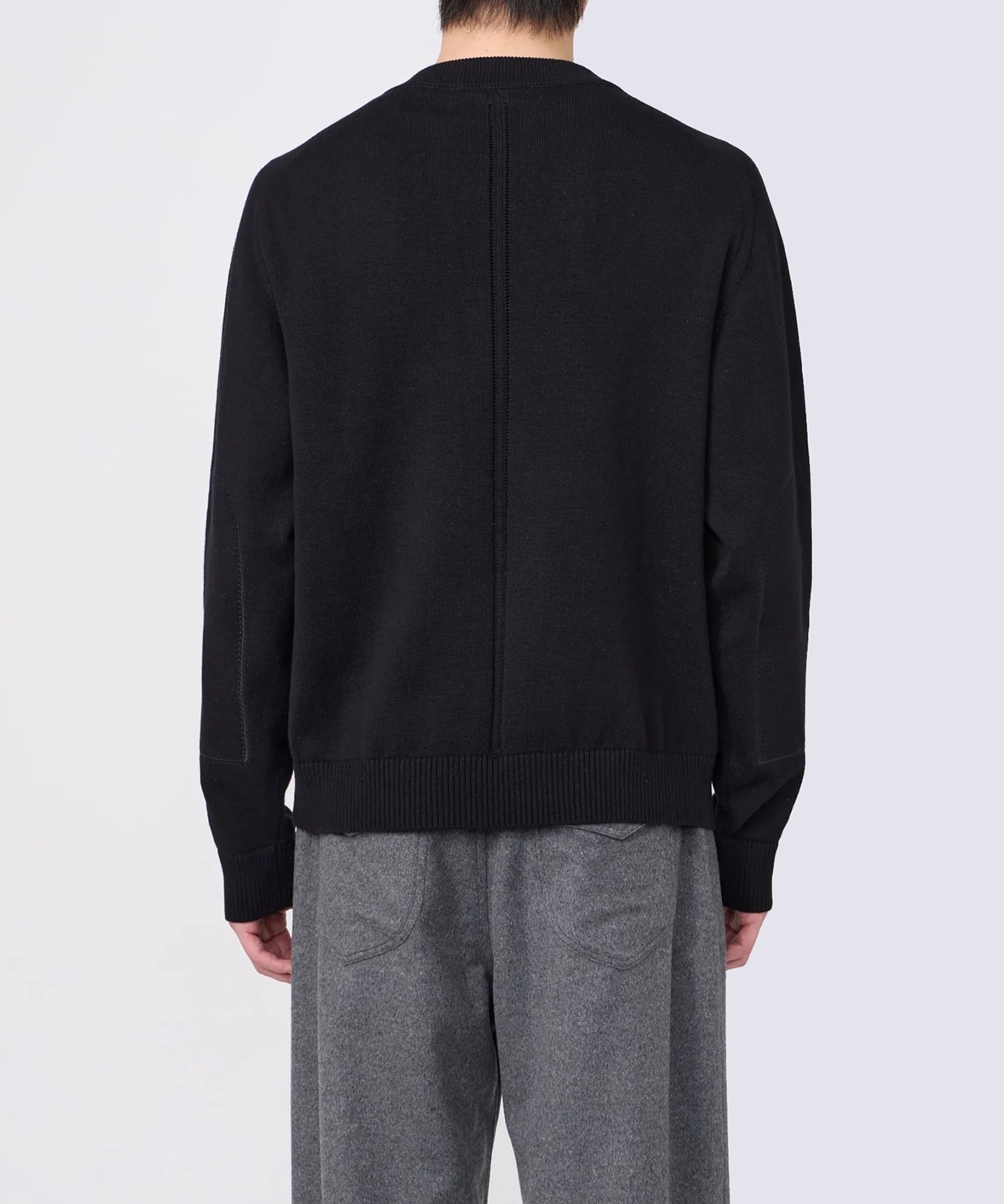 LEATHER TAB KNIT PULLOVER IRENISA