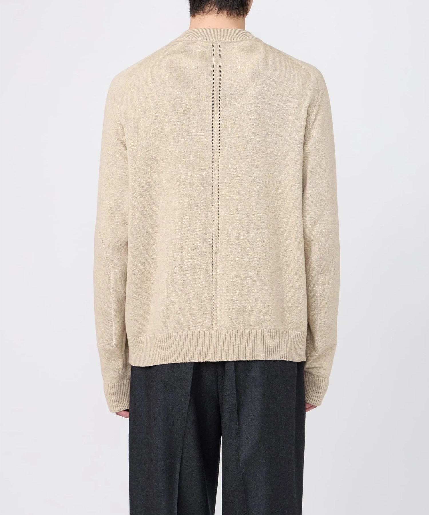 LEATHER TAB KNIT PULLOVER IRENISA