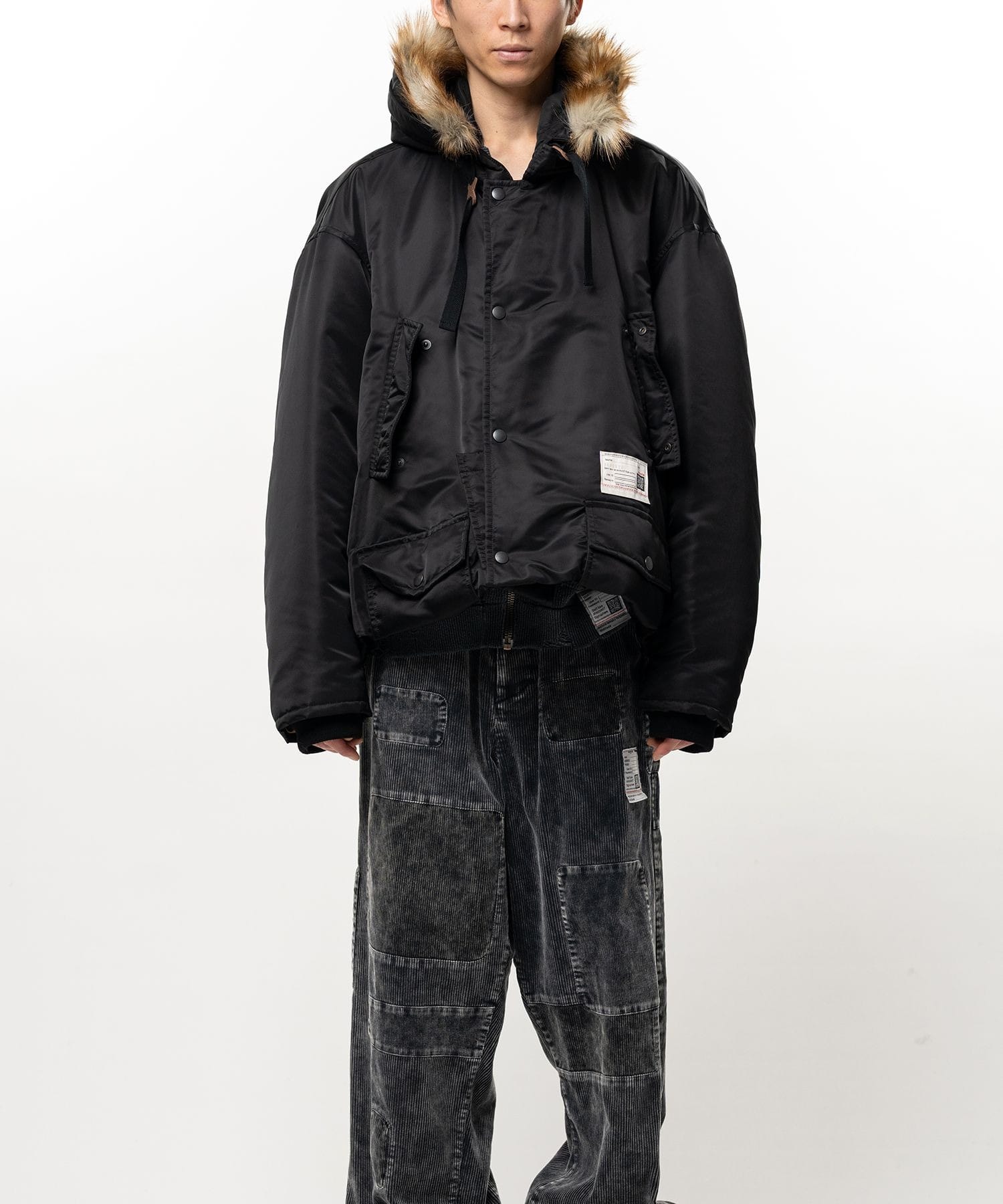 BOTTOM FOLDED HOODED BL Maison MIHARA YASUHIRO