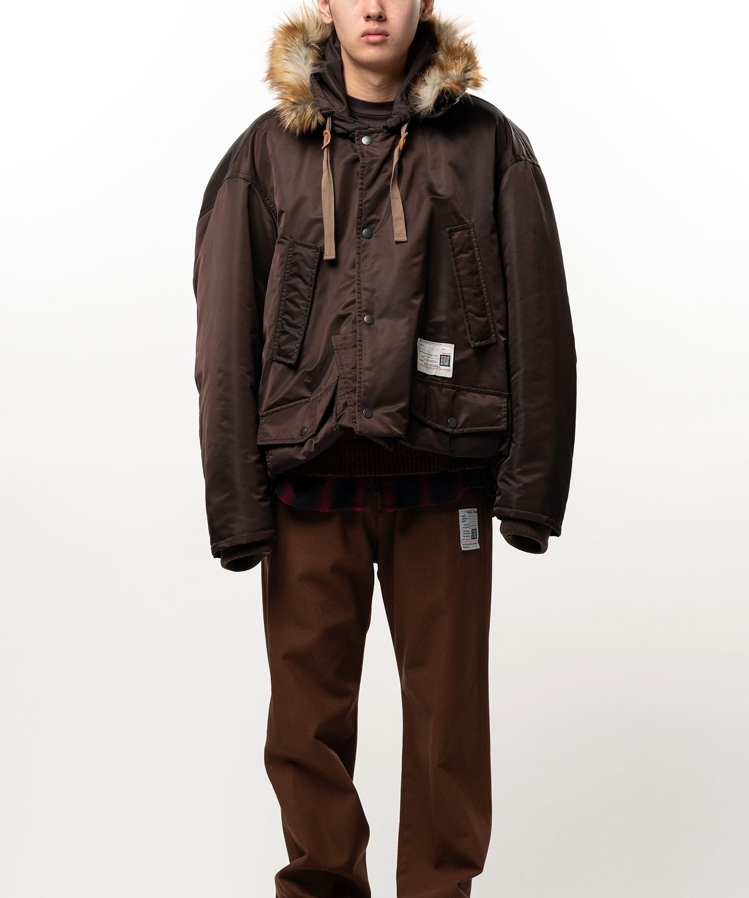 BOTTOM FOLDED HOODED BL Maison MIHARA YASUHIRO