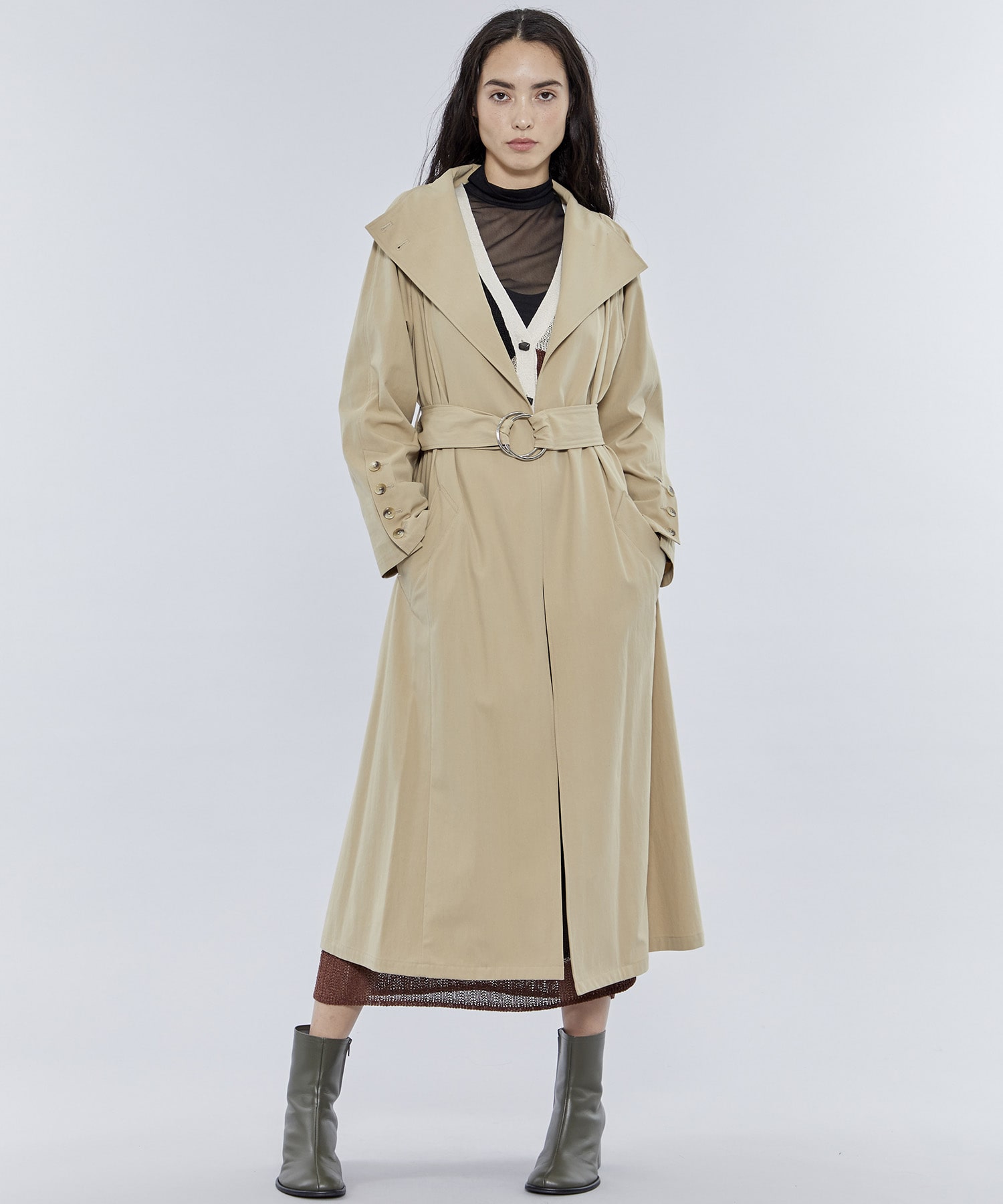 2way Trench coat トレンチコート STUDIOUS × ELIN proamendoim.com.br