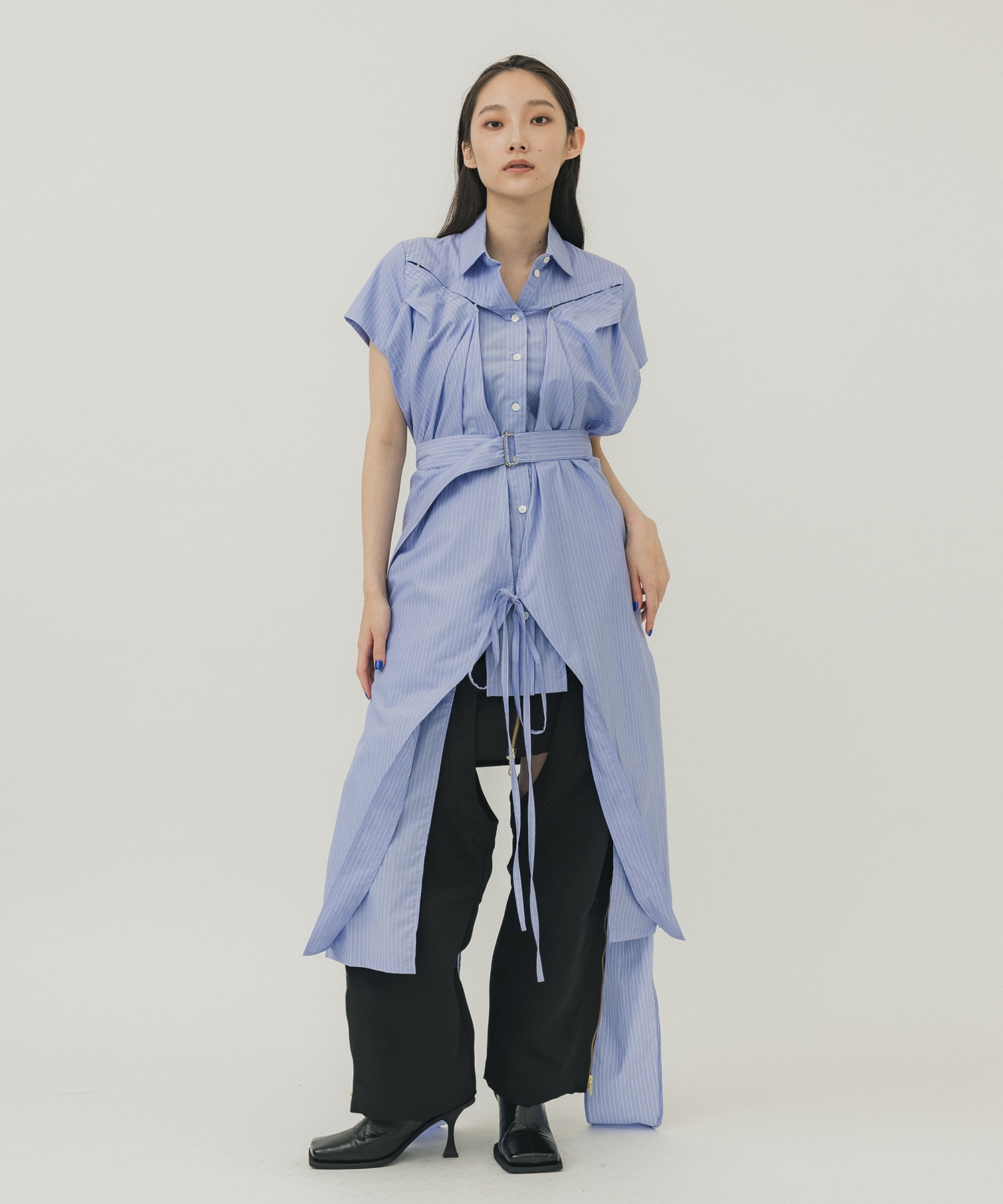 Casha-coeur shirts(FREE BLUE): AKIKOAOKI: WOMENS｜ STUDIOUS ONLINE