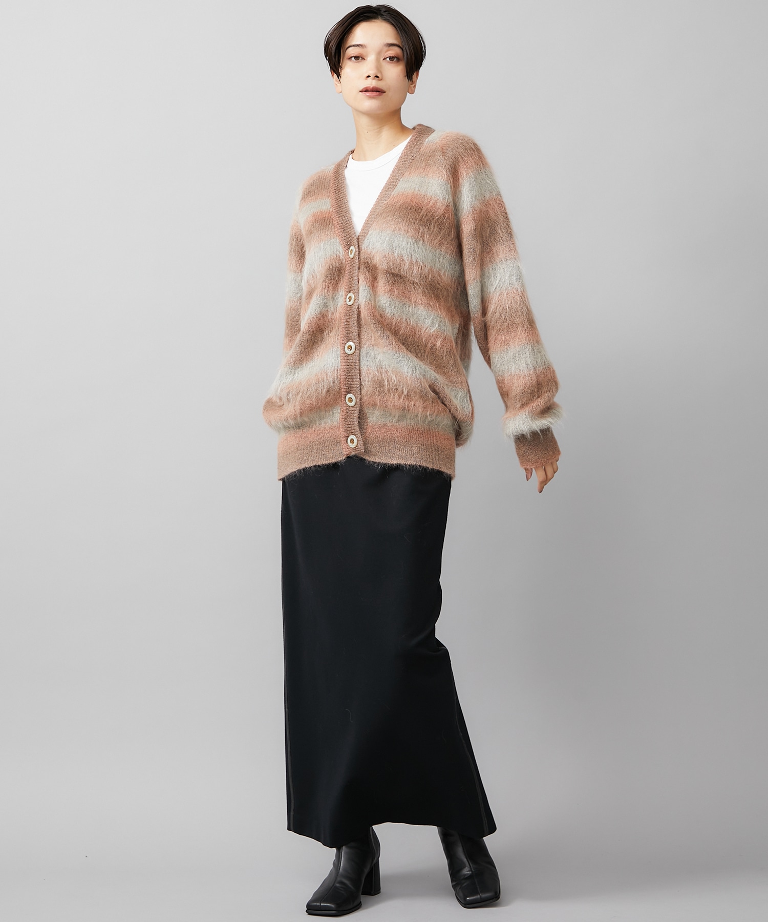 gradation mohair cardigan