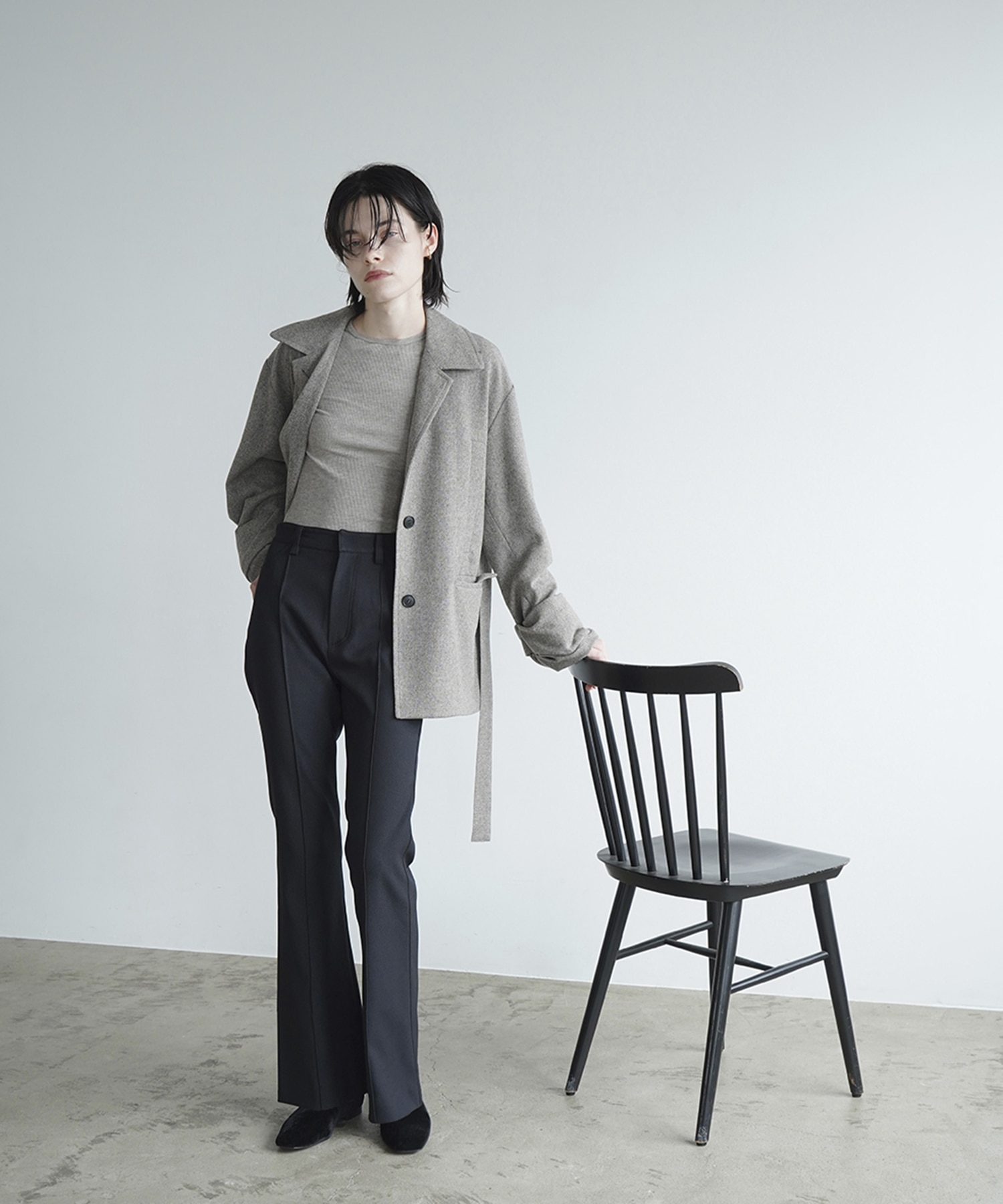 CENTER LINE BOOTS CUT PANTS(0 BLACK): CLANE: WOMENS｜ STUDIOUS ONLINE公式通販サイト