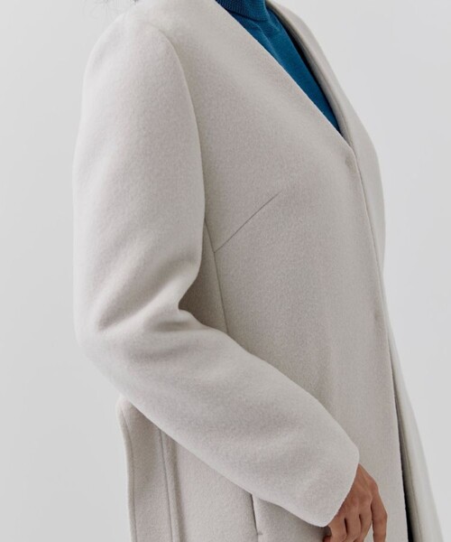 〈CITY〉SUPER120ベルトマークノーカラーコート CITY