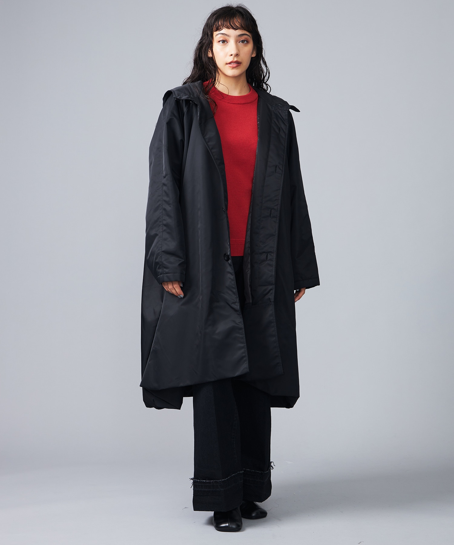 IIROT Nylon Satin Patted Coat