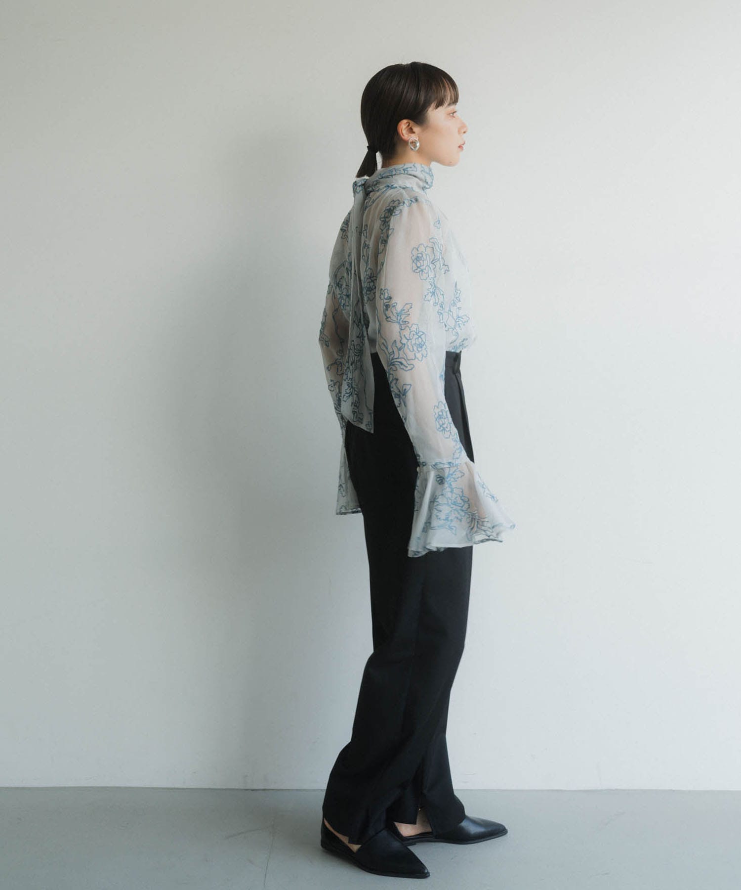 embroidery sheer blouse KnuthMarf