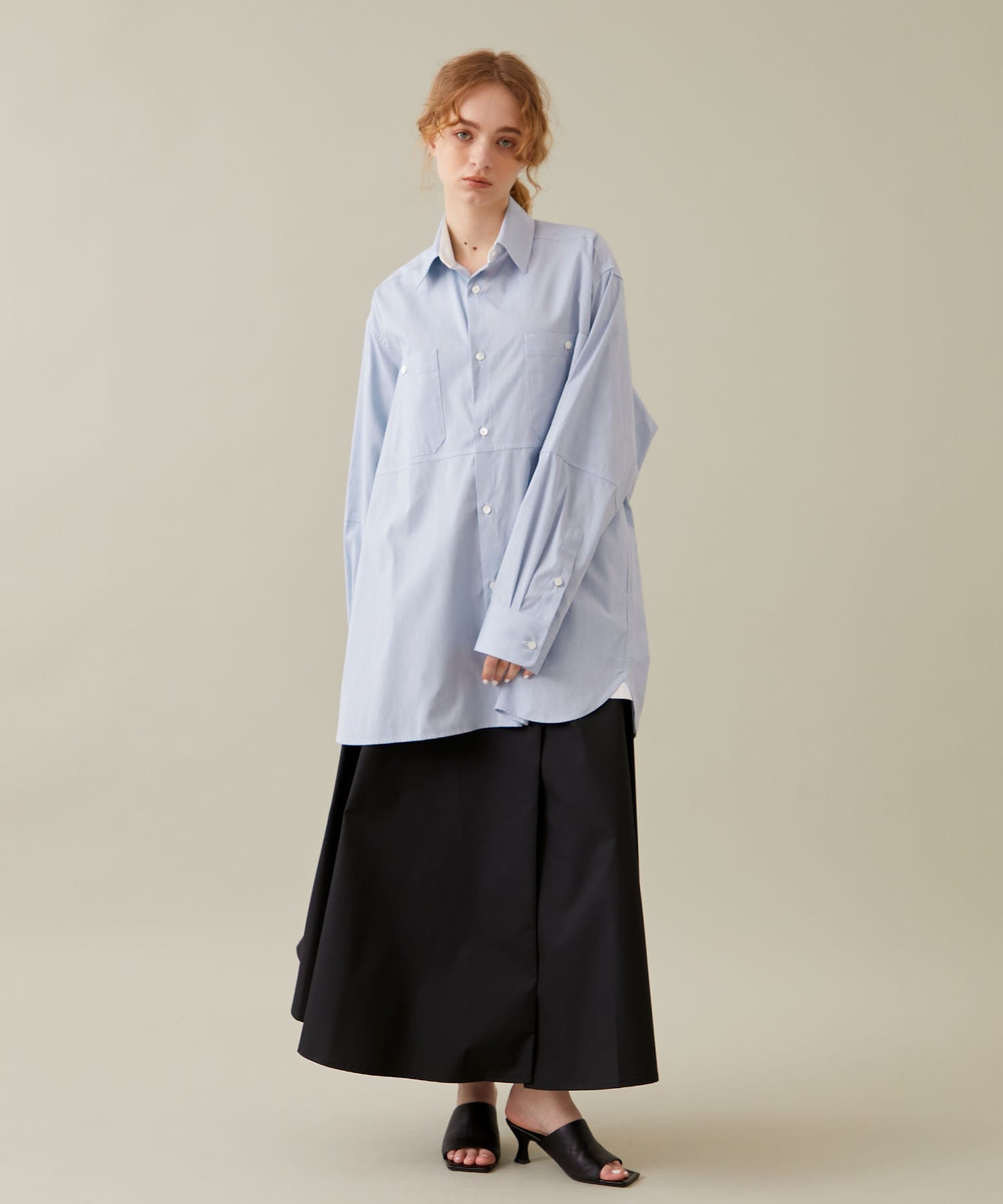 th taro horiuchi Oversized Shirt - ステンカラーコート