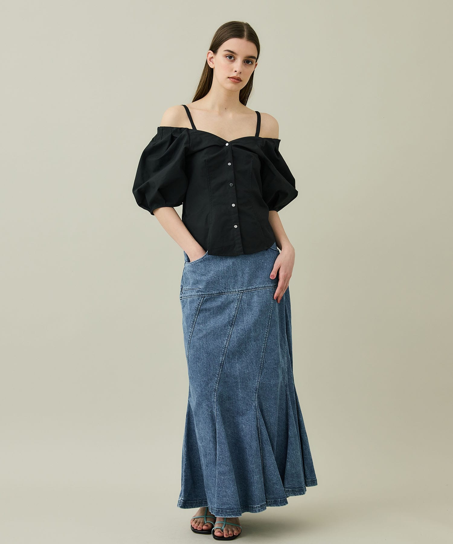 Two Fabric Combinated Blouse rito structure