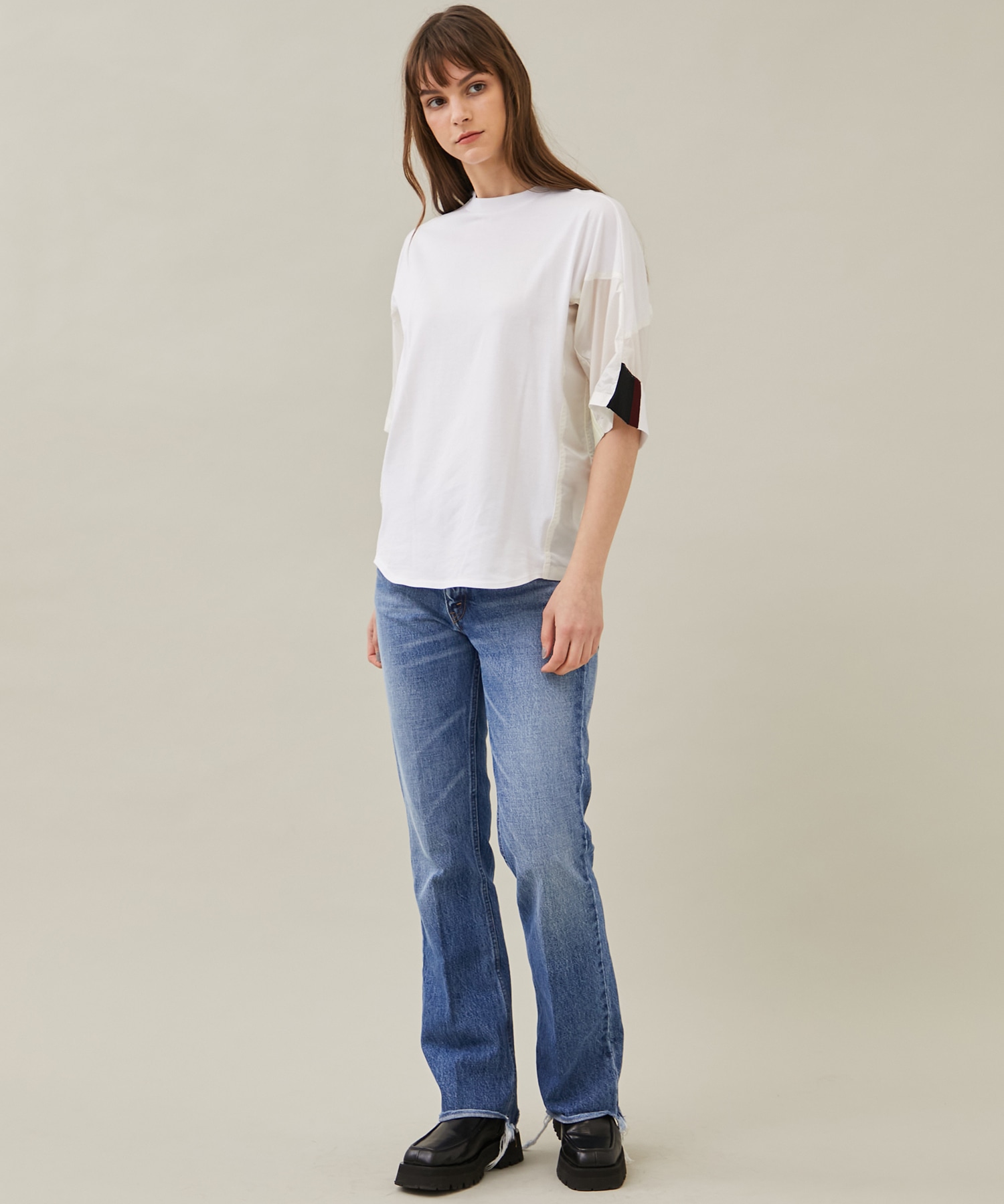 Cotton jersey T-shirt(S WHITE): TOGA PULLA: WOMENS｜ STUDIOUS