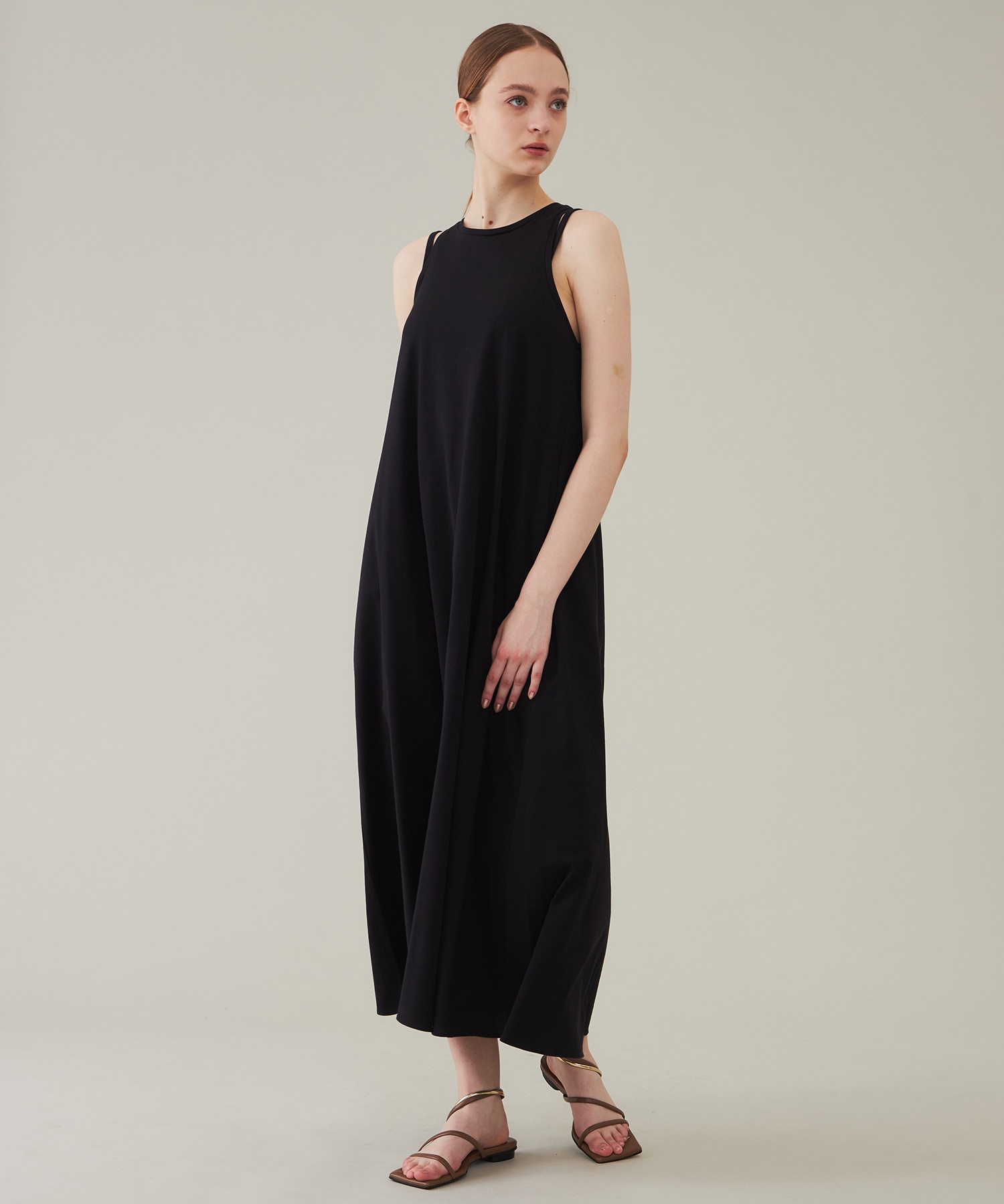 Double Strap Jersey Dress(XS BLACK): SAYAKA DAVIS: WOMENS