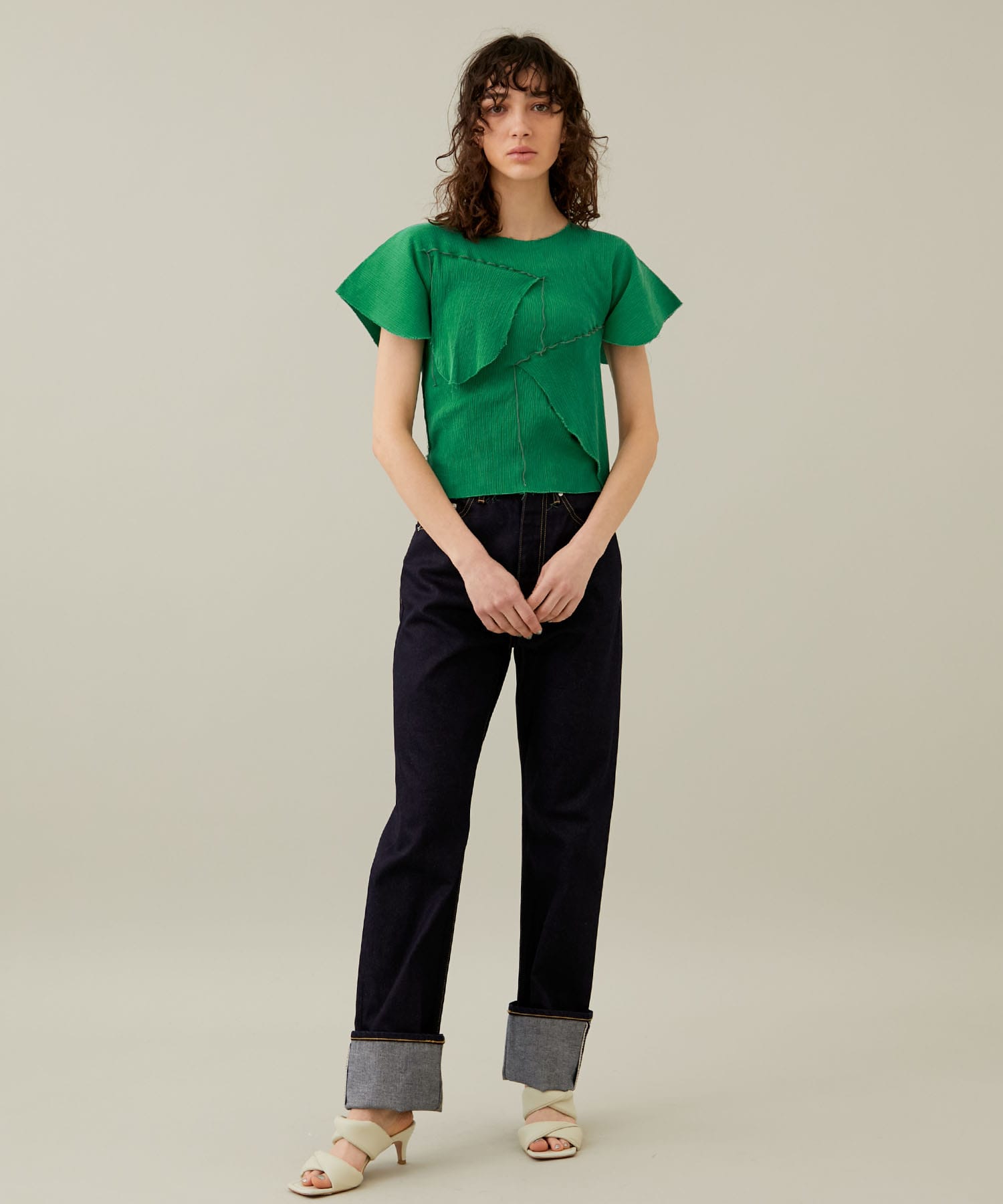 Cotton yoryu short sleeve(FREE GREEN): kotohayokozawa: WOMENS