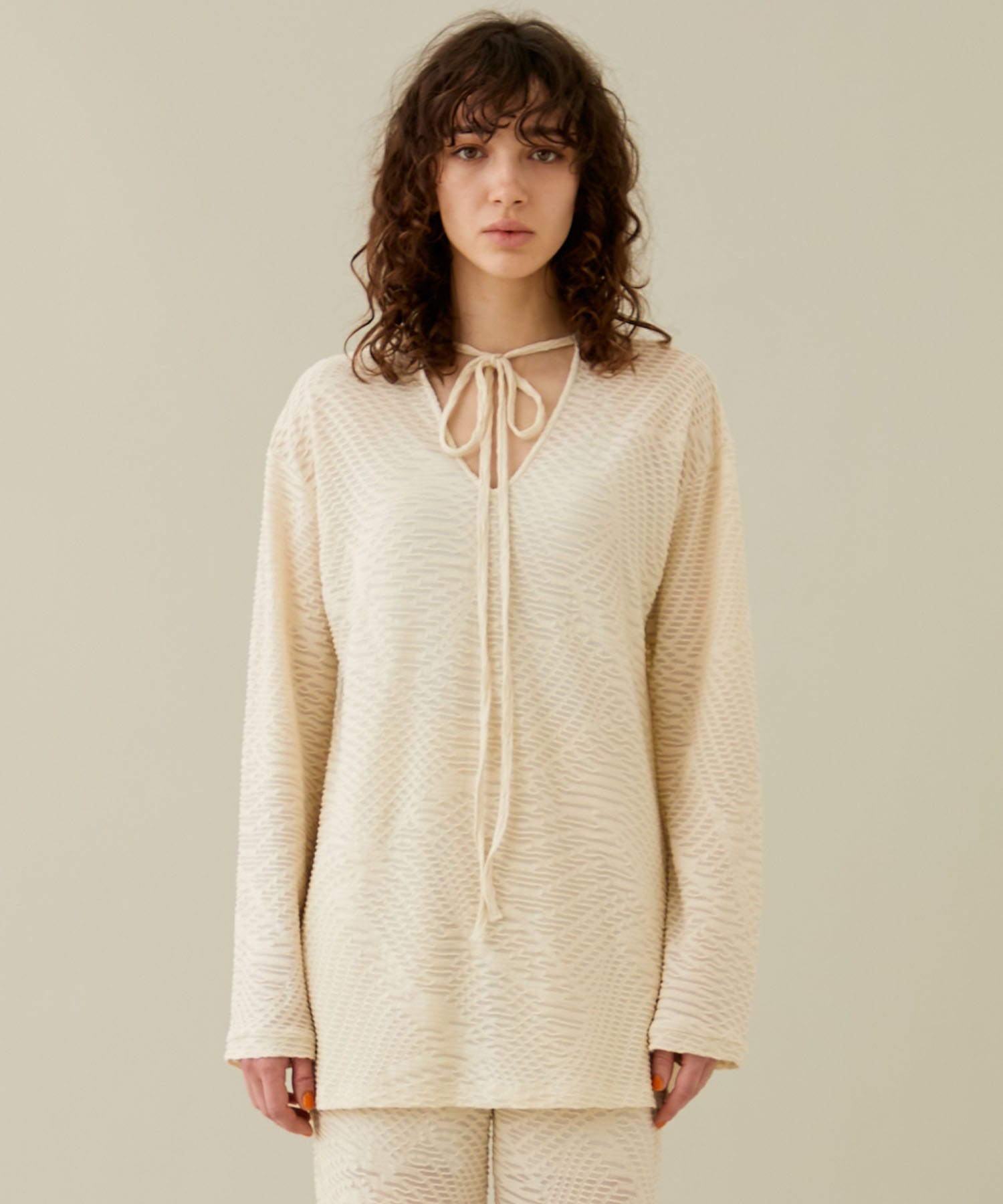 Uroco jacquard tops(1 IVORY): Lautashi: WOMENS｜ STUDIOUS ONLINE