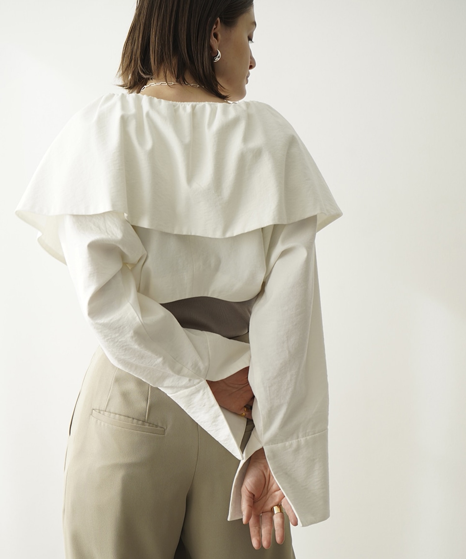 2WAY FRILL BOLERO(1 WHITE): CLANE: WOMENS｜ STUDIOUS ONLINE公式