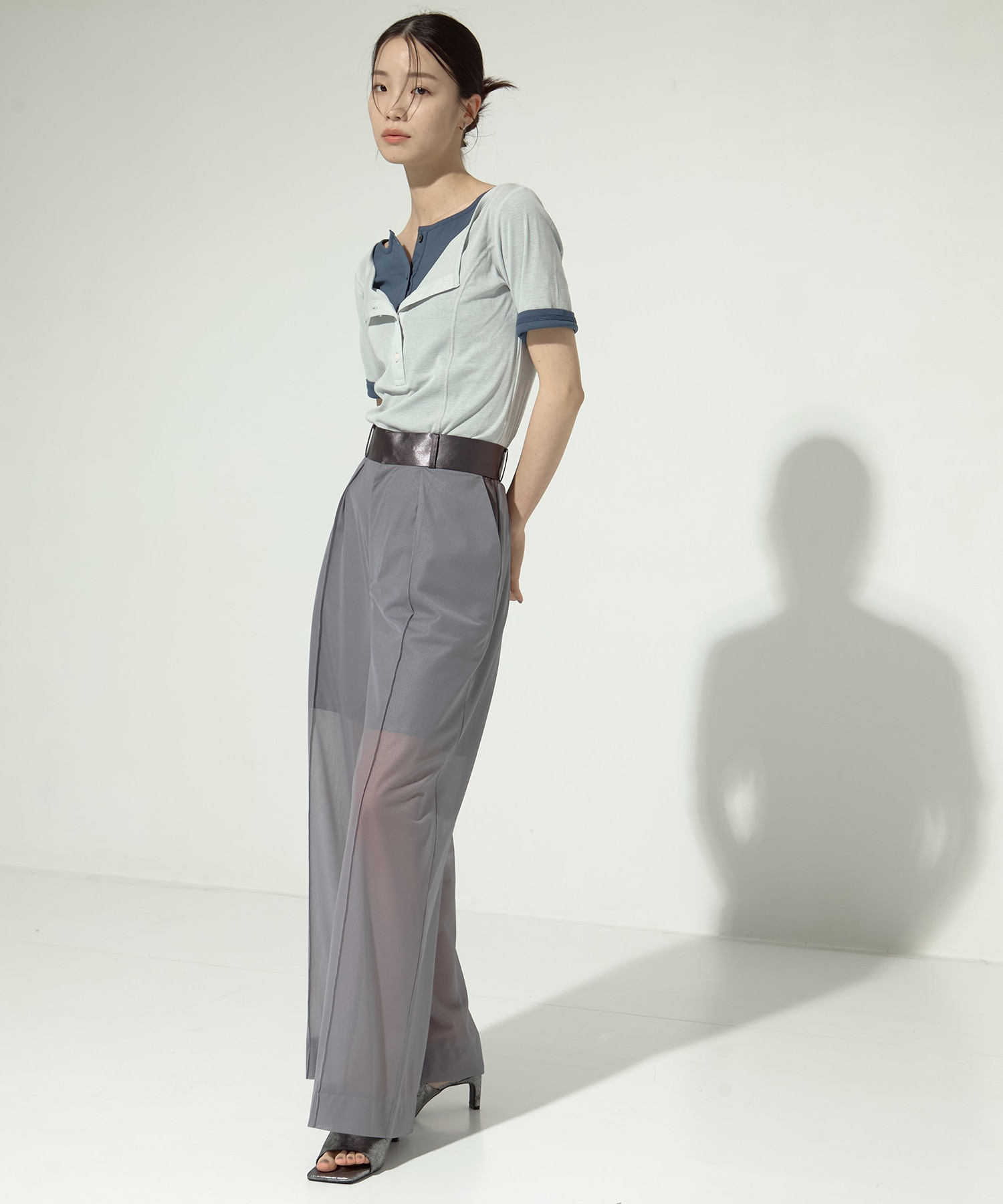 Leather Like Sheer Pants STUDIOUS