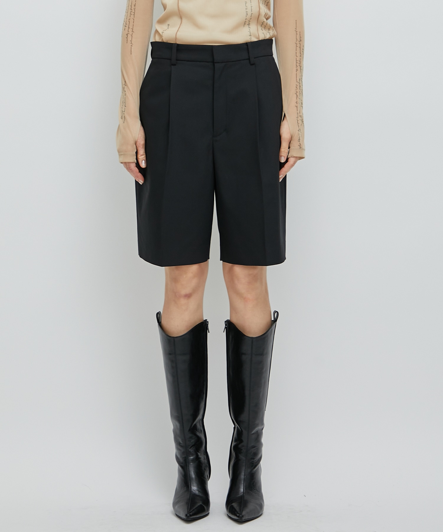 Tailored Half Pants(1 BLACK): STUDIOUS: WOMENS｜ STUDIOUS ONLINE