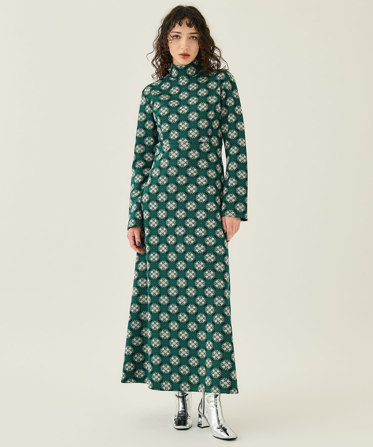 jacquard flare OP(1 GREEN): FUMIE=TANAKA: WOMENS｜ STUDIOUS ONLINE