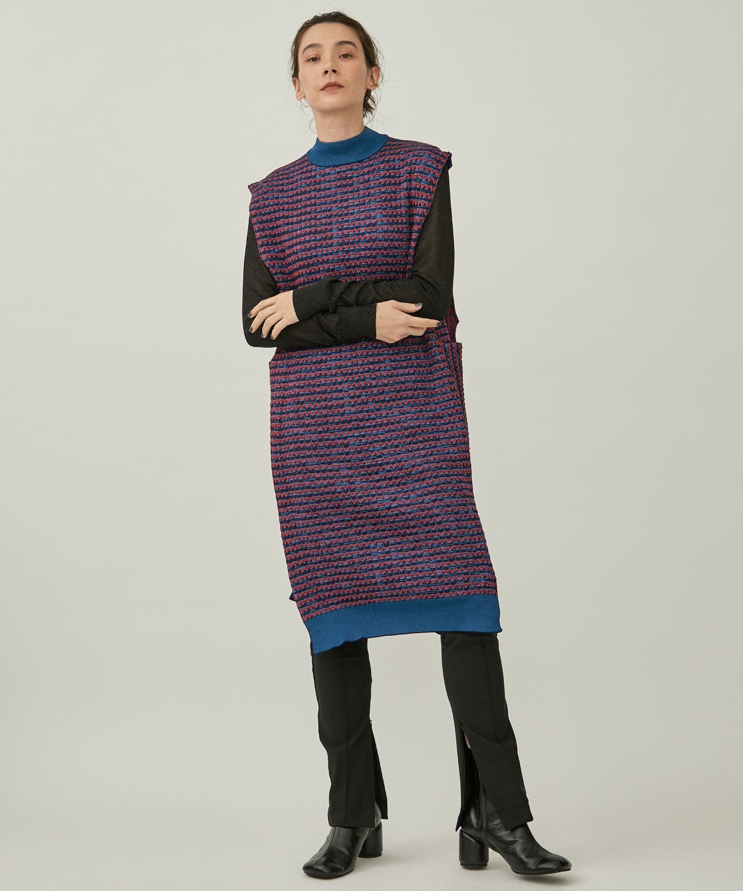 Wide rib knit dress(36 RED): TOGA PULLA: WOMENS｜ STUDIOUS ONLINE