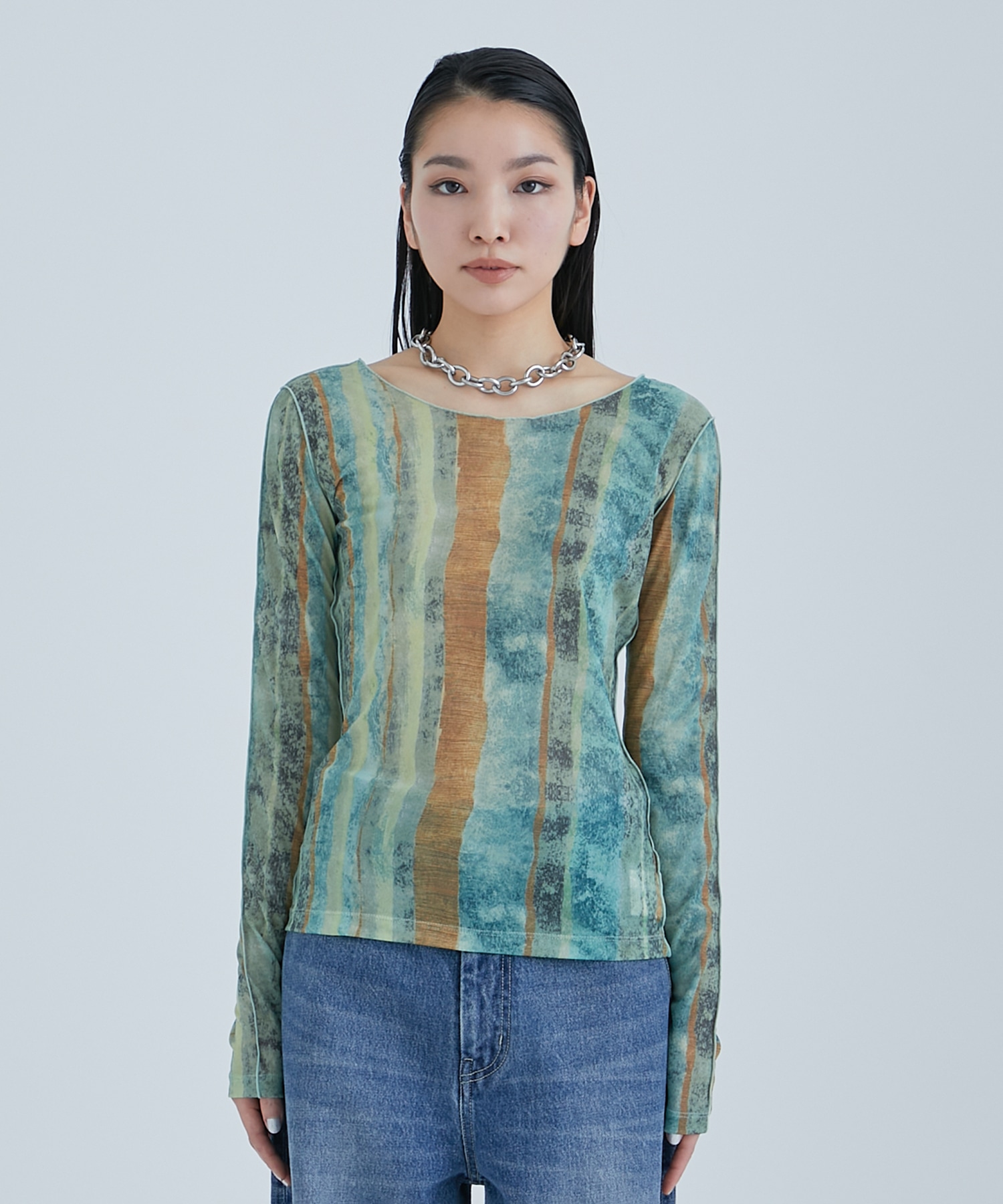 Art Stripe Skin Top(FREE MULTI): STUDIOUS: WOMENS｜ STUDIOUS