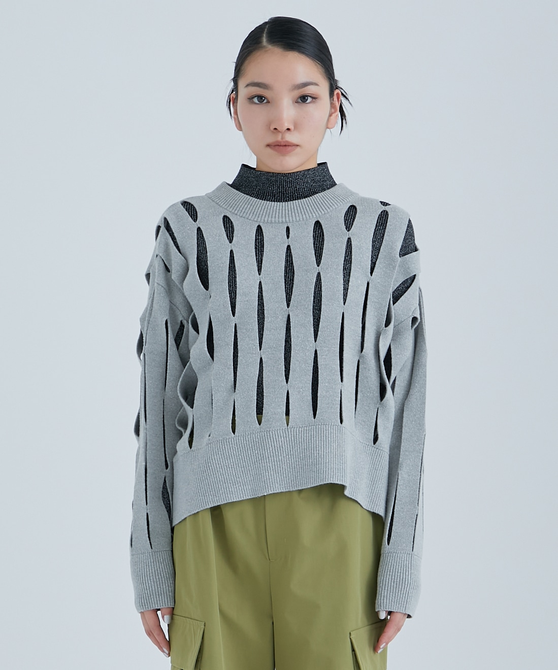 Slash Knit Pullover(FREE GREY): STUDIOUS: WOMENS｜ STUDIOUS ONLINE