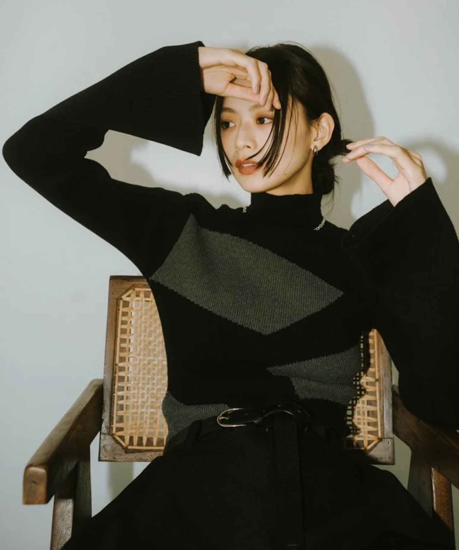 wide sleeve high neck knit KnuthMarf