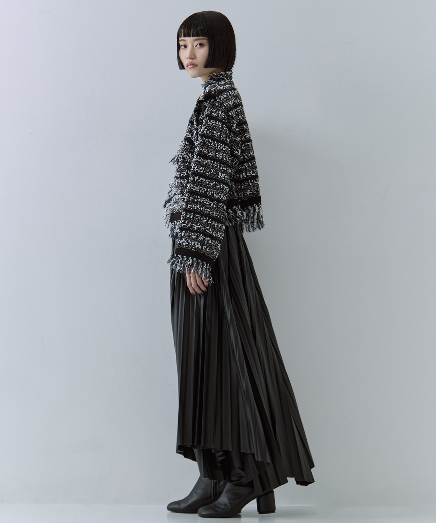 Tweed Knit Jacket STUDIOUS