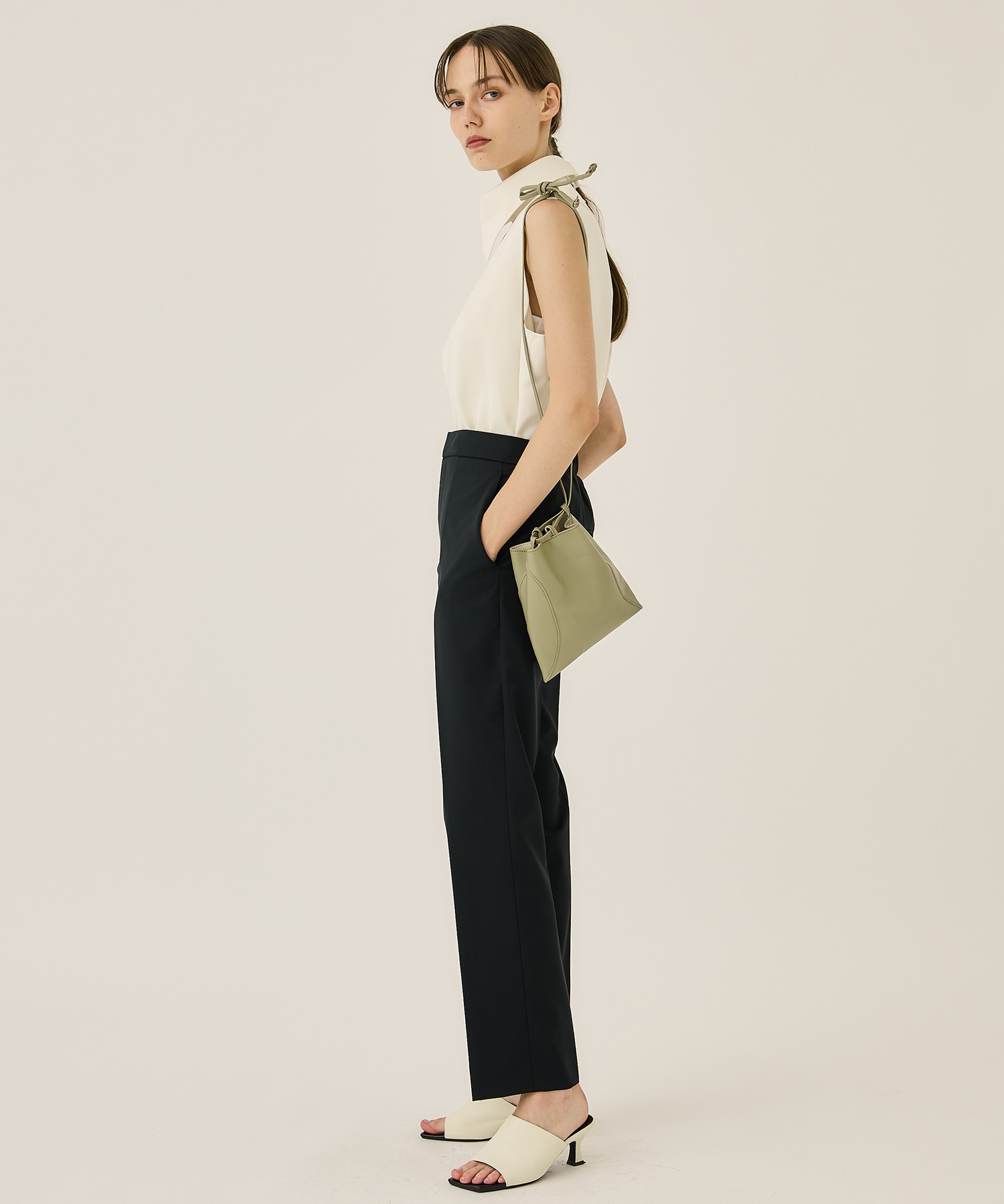 T/W TWILL SLIM PANTS CINOH