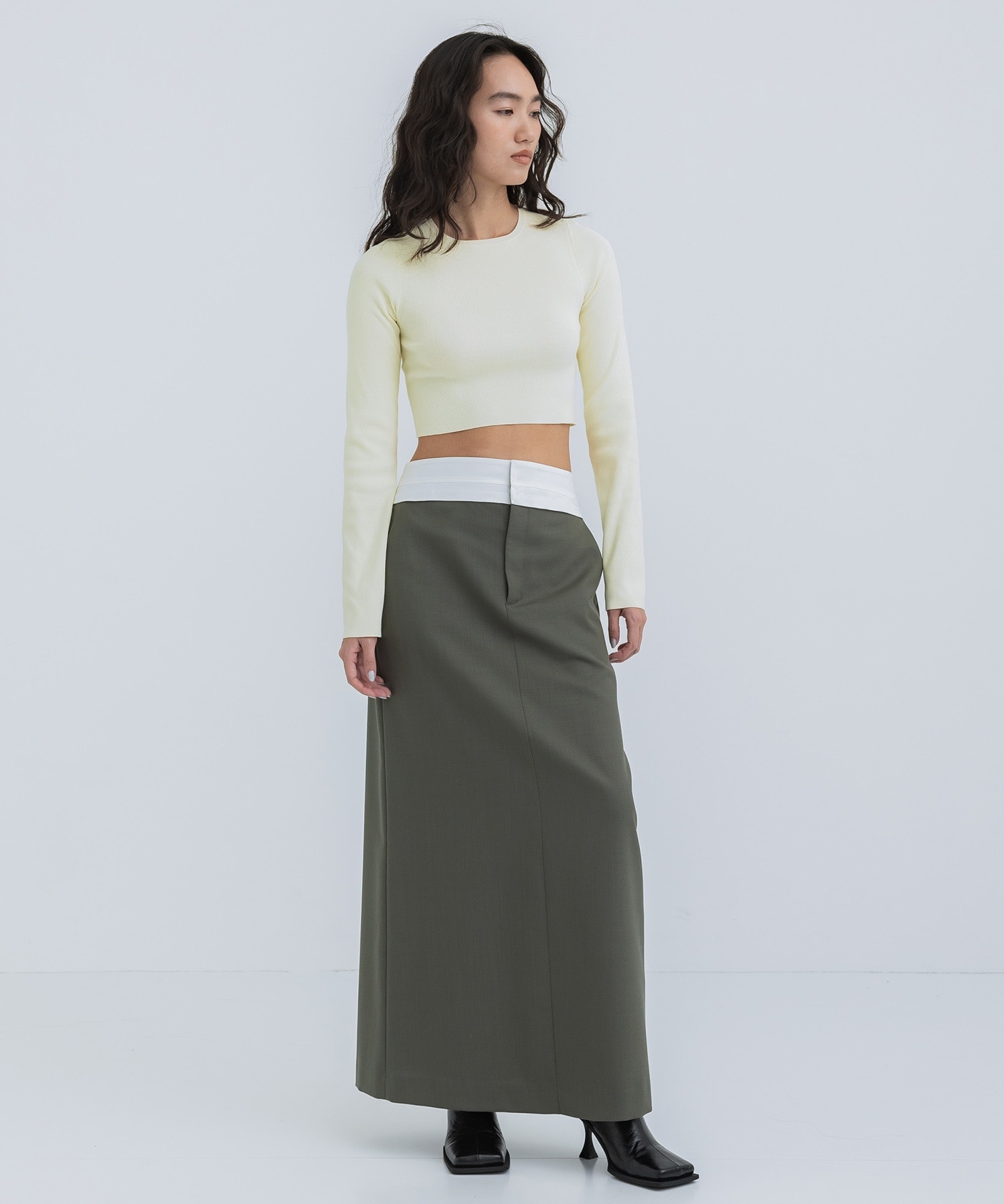 高品質新作eaphi　waist button wrap skirt（スカート） スカート