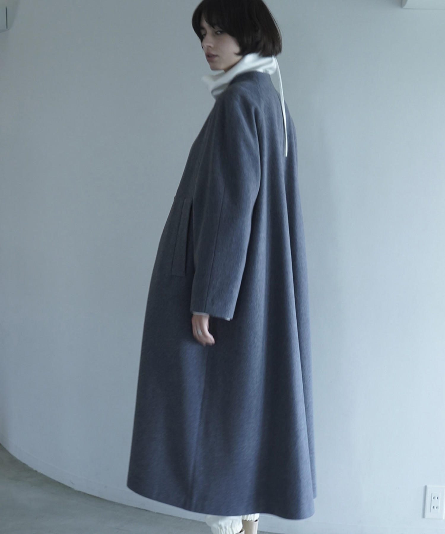 NO COLLAR FLARE COAT(1 GREY): CLANE: WOMENS｜ STUDIOUS ONLINE公式