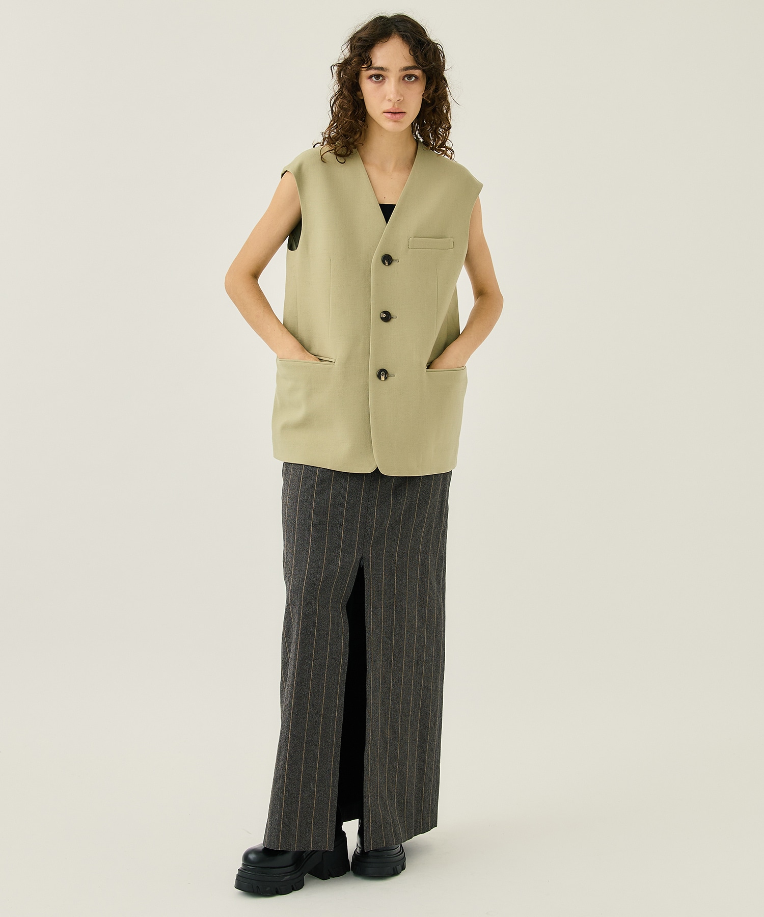Double Cloth Layered Jacket INSCRIRE