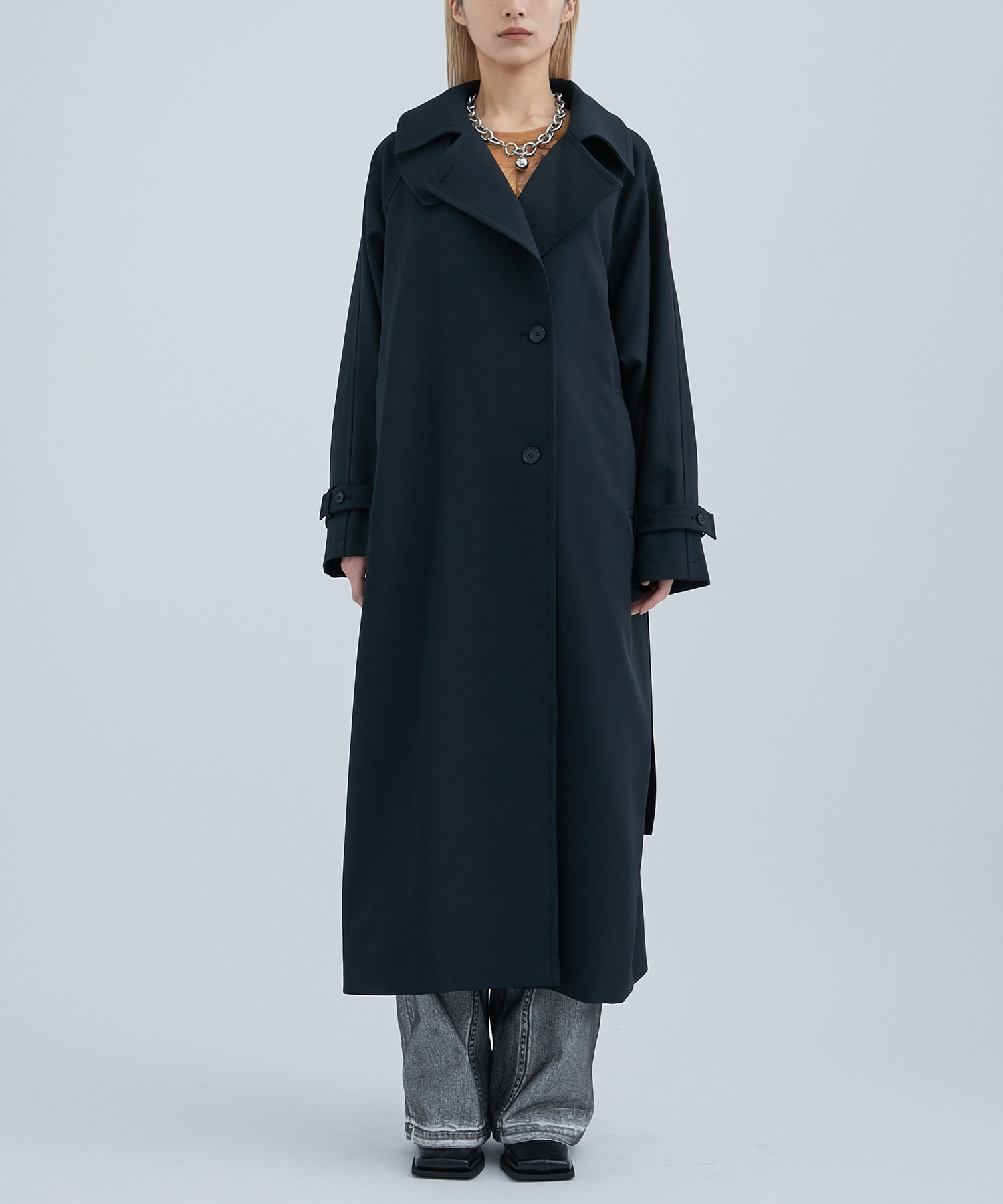 2WAY Collar Raglan Coat(1 BLACK): STUDIOUS: WOMENS｜ STUDIOUS 