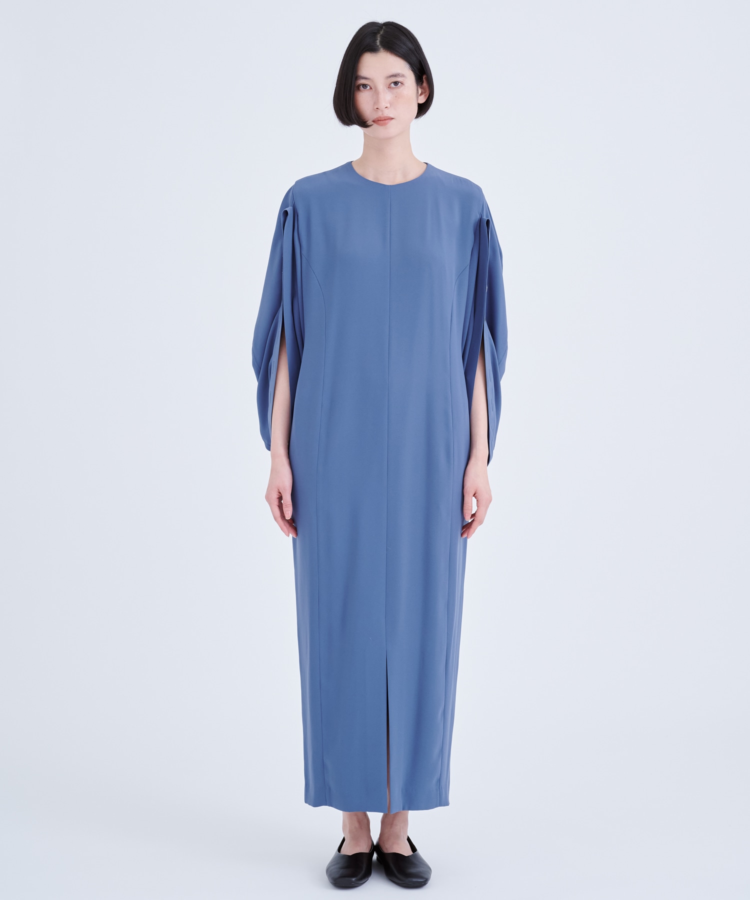 Mirka drape sleeve dress BL AKIRANAKA