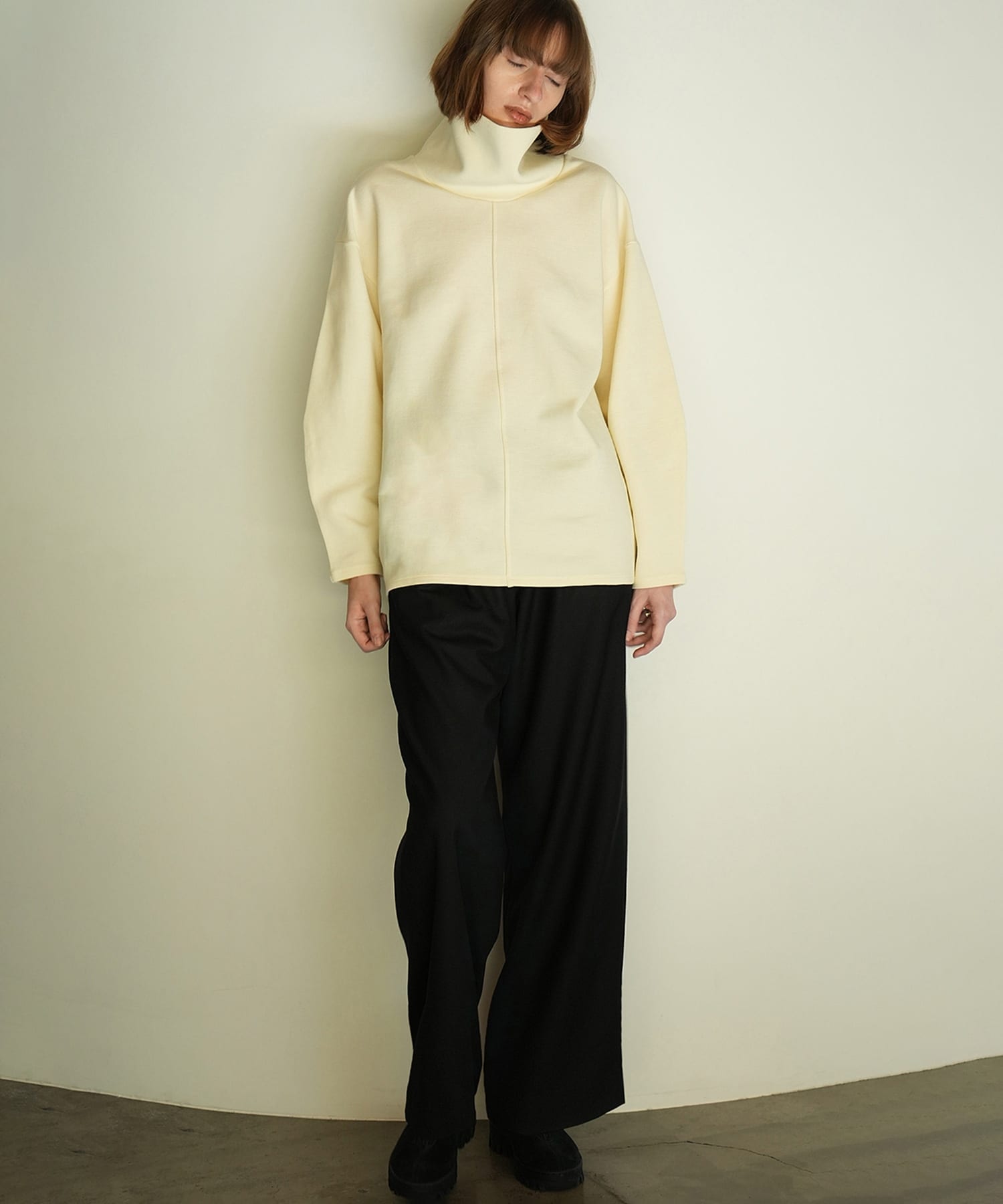 STAND NECK WIDE TOPS(1 IVORY): CLANE: WOMENS｜ STUDIOUS ONLINE公式