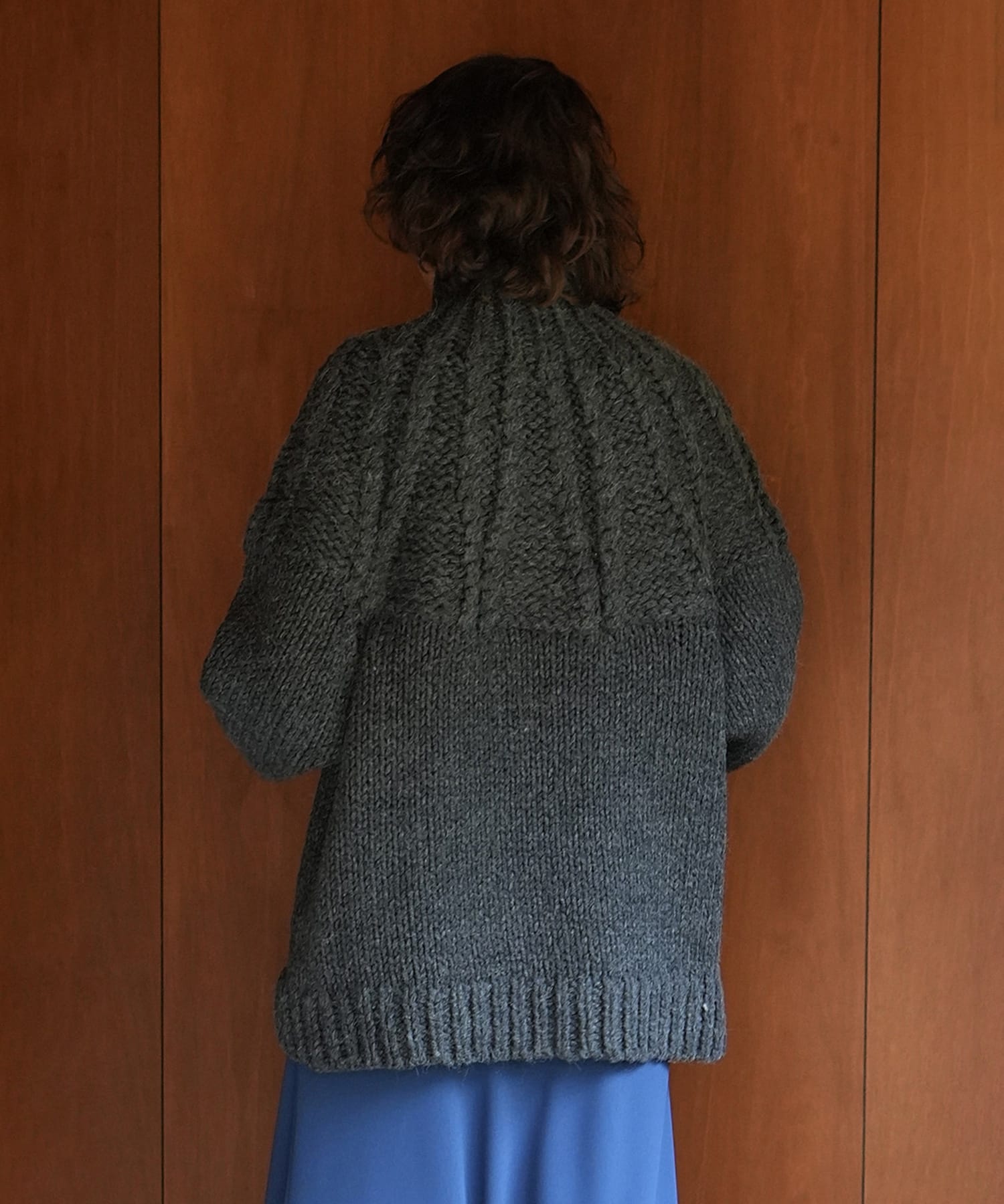 Cable Trim Chunky Hand Knit Cardigan - Retro, Indie and Unique Fashion