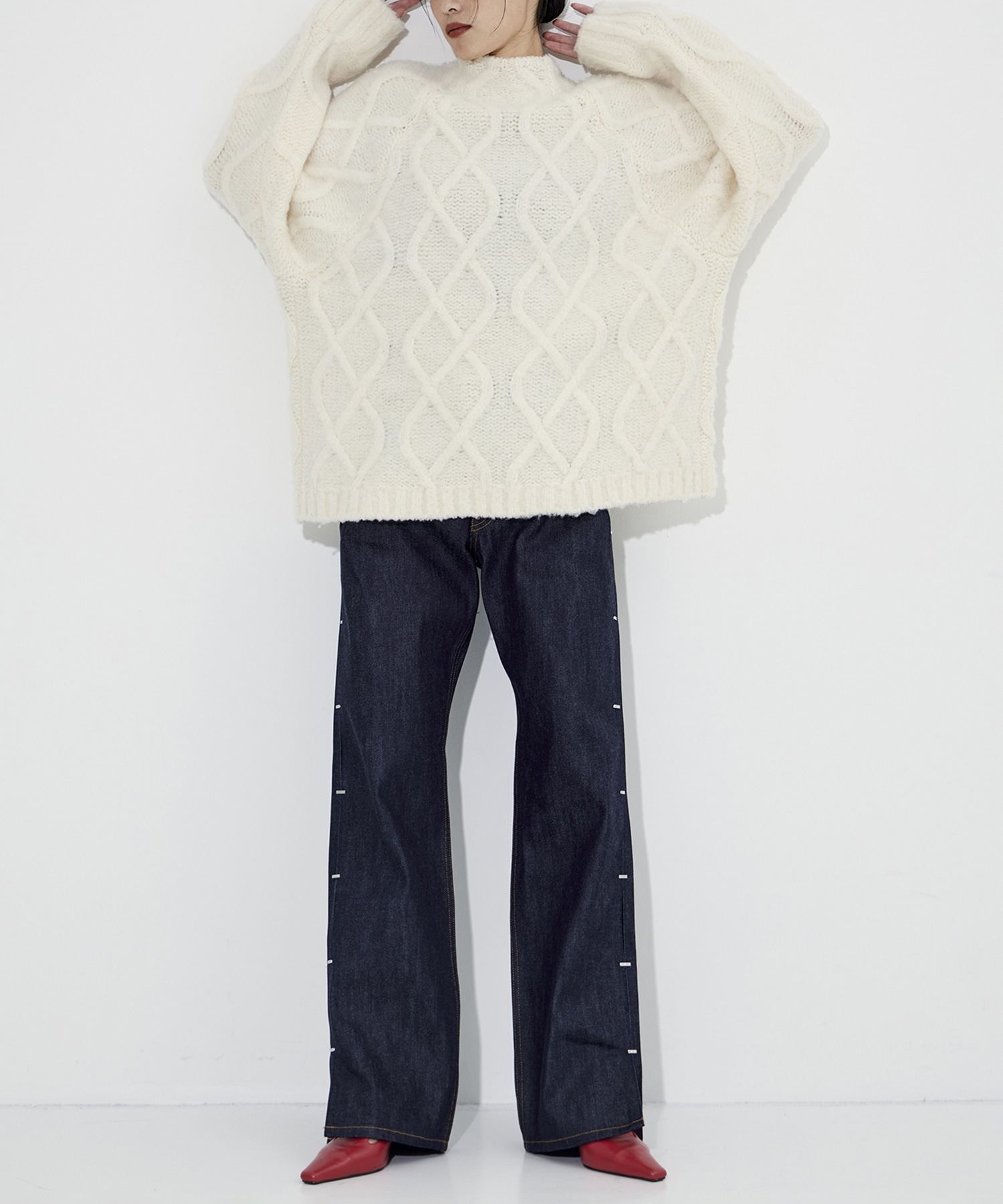 Shadow Cable Knit Top STUDIOUS