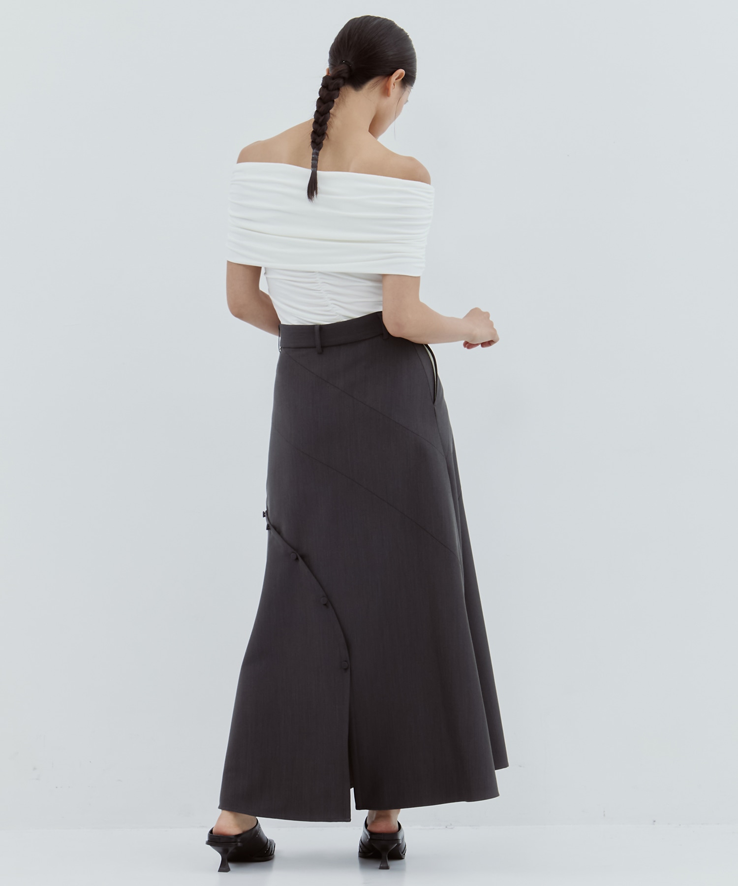 Wave Slashed Skirt STUDIOUS