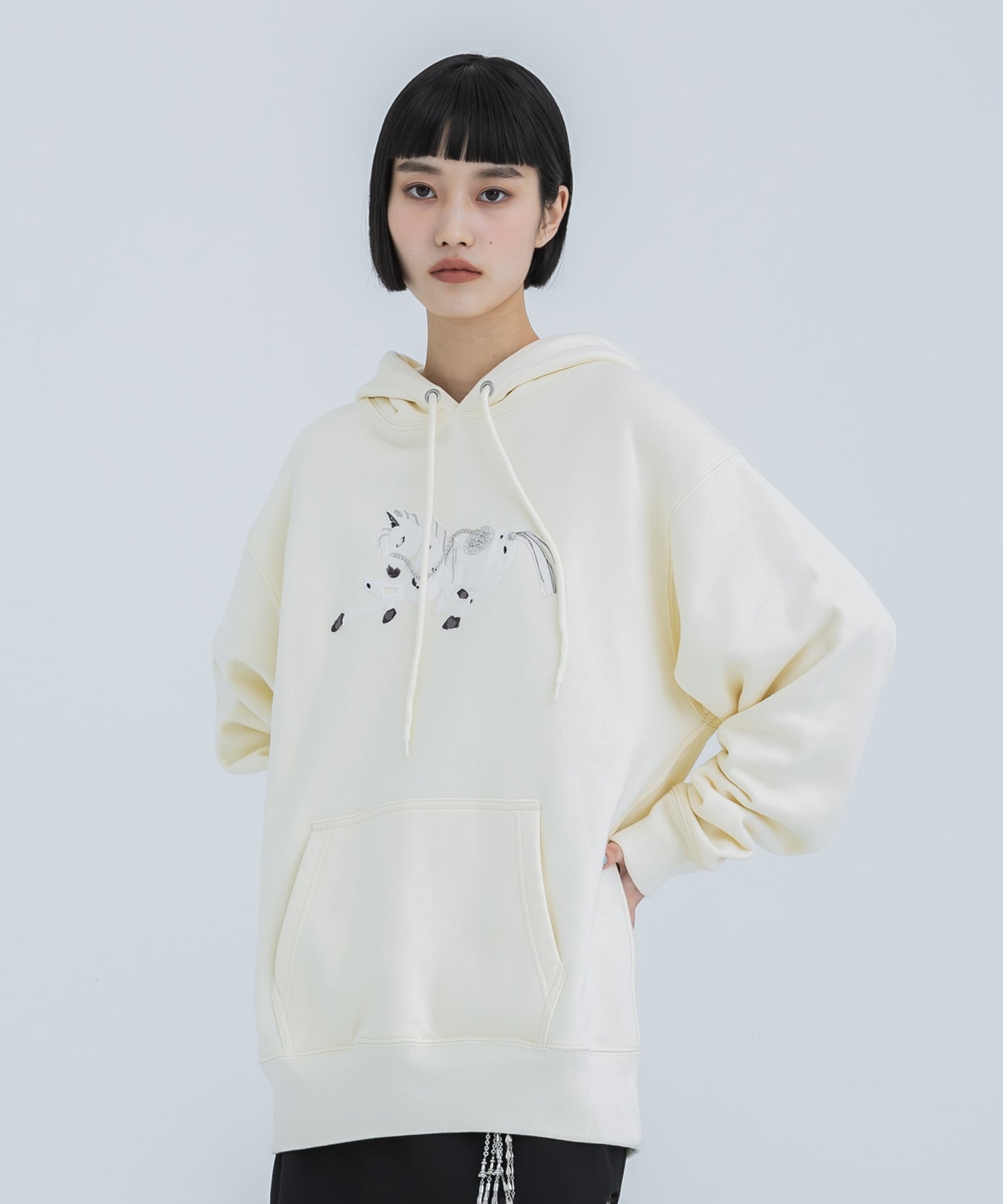 別注Horse emproidery hoodie(1 IVORY): tanakadaisuke: WOMENS 