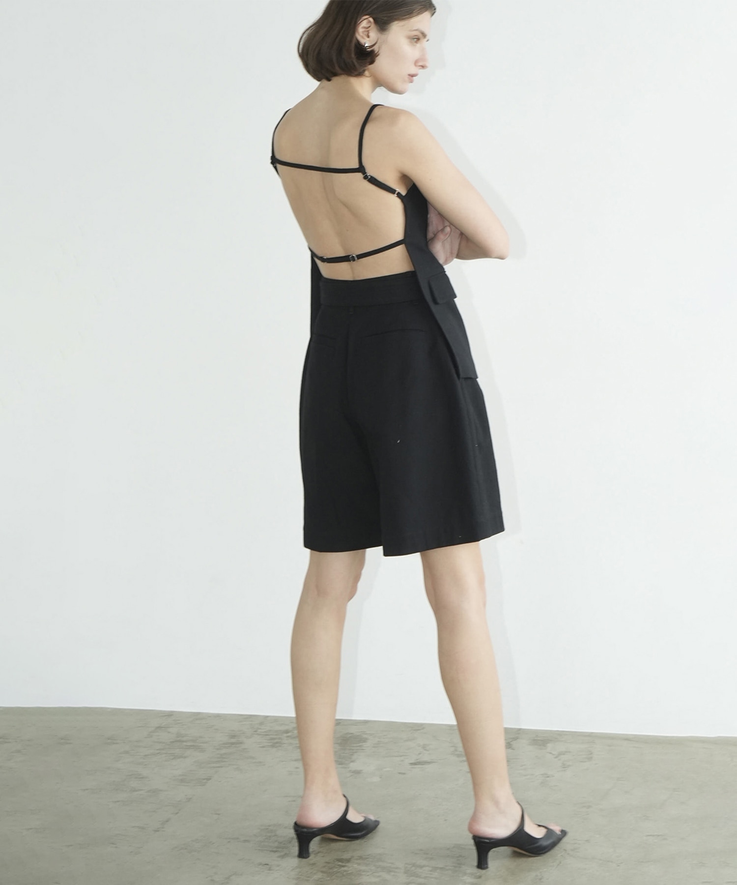 STITCH BELT HALF PANTS CLANE