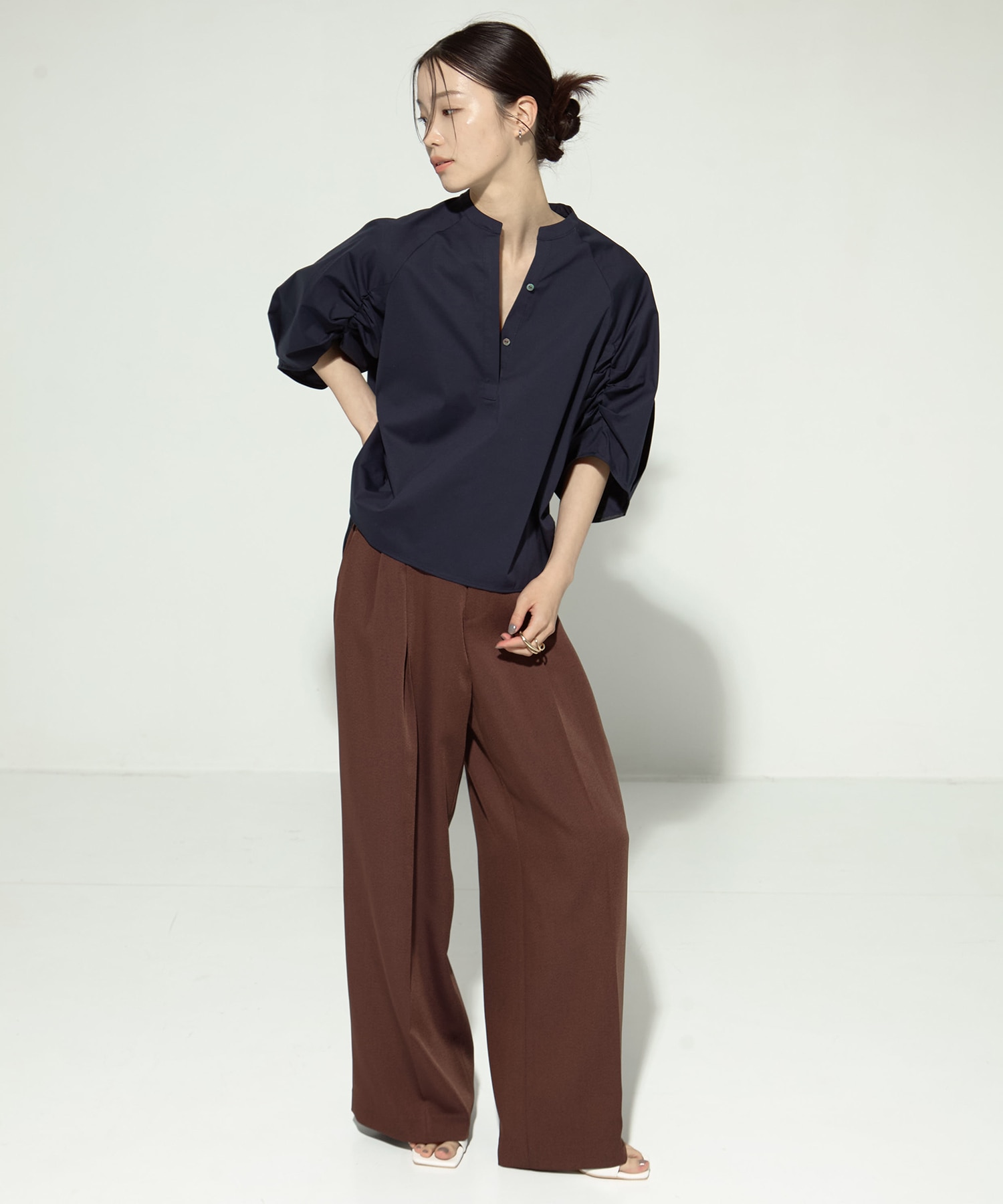 Tucked Sleeve Blouse STUDIOUS