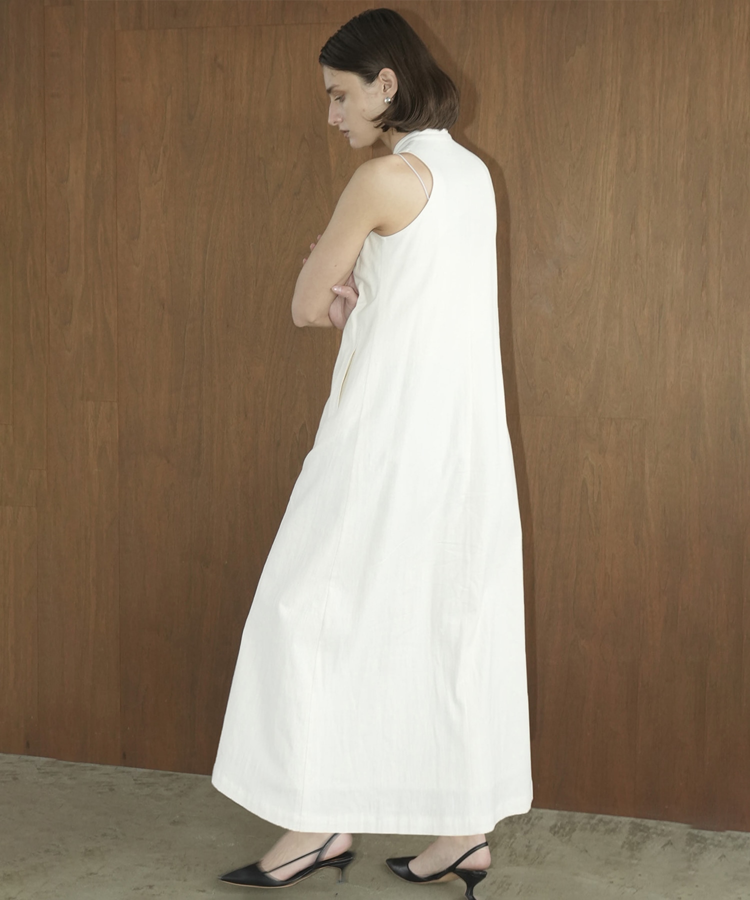 AMERICAN SLEEVE LINEN ONEPIECE CLANE