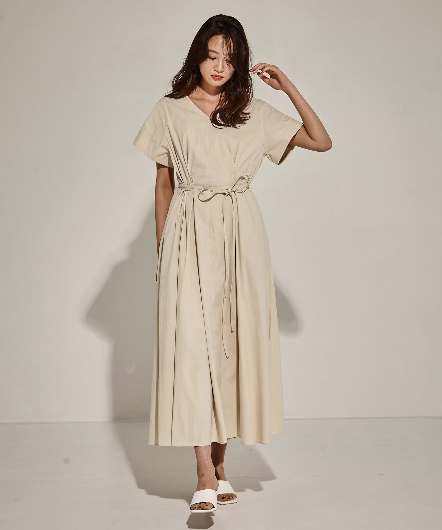 V-Neck Flare Dress STUDIOUS