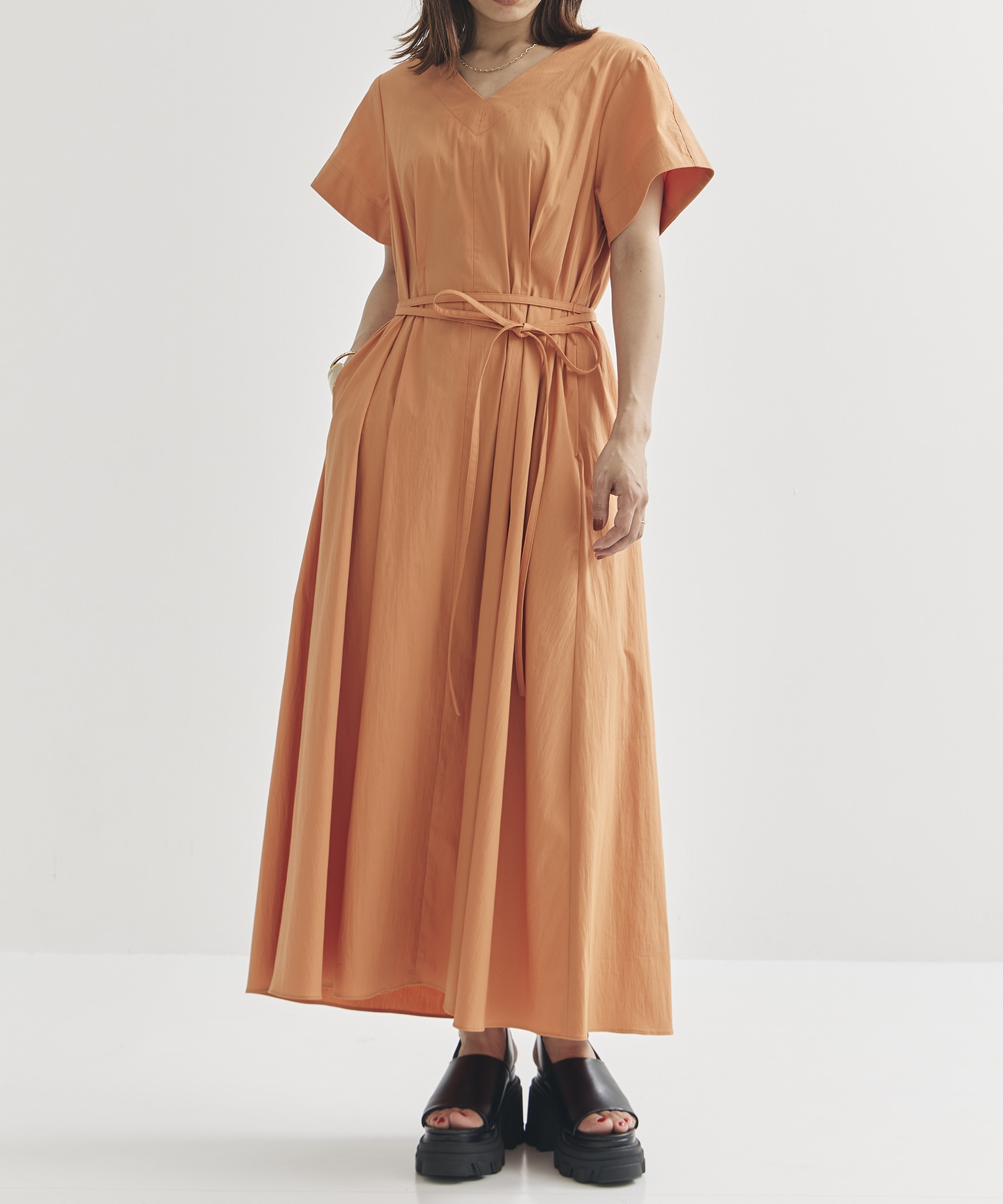 V-Neck Flare Dress STUDIOUS