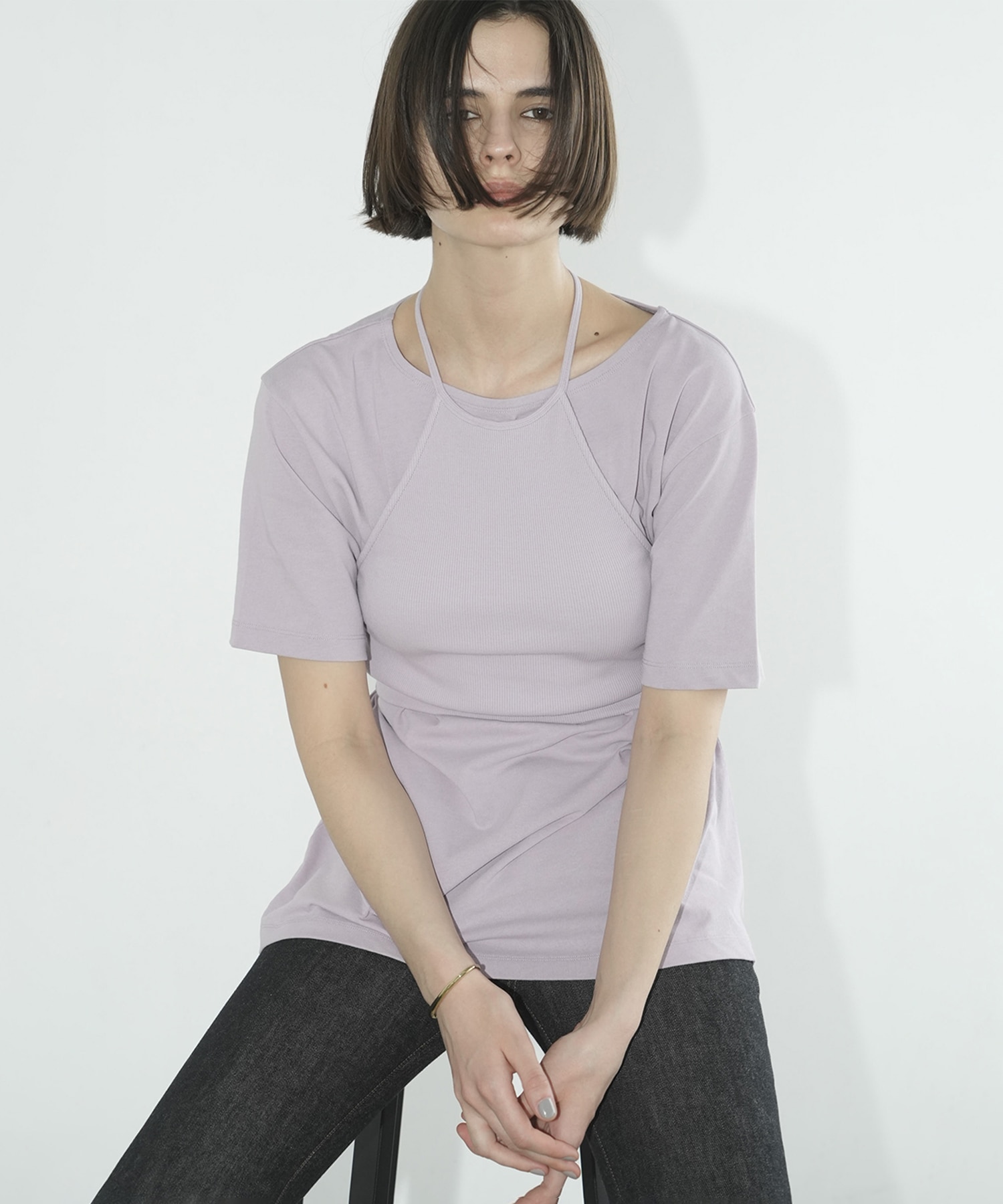 HALTER BUSTIER SET TEE CLANE