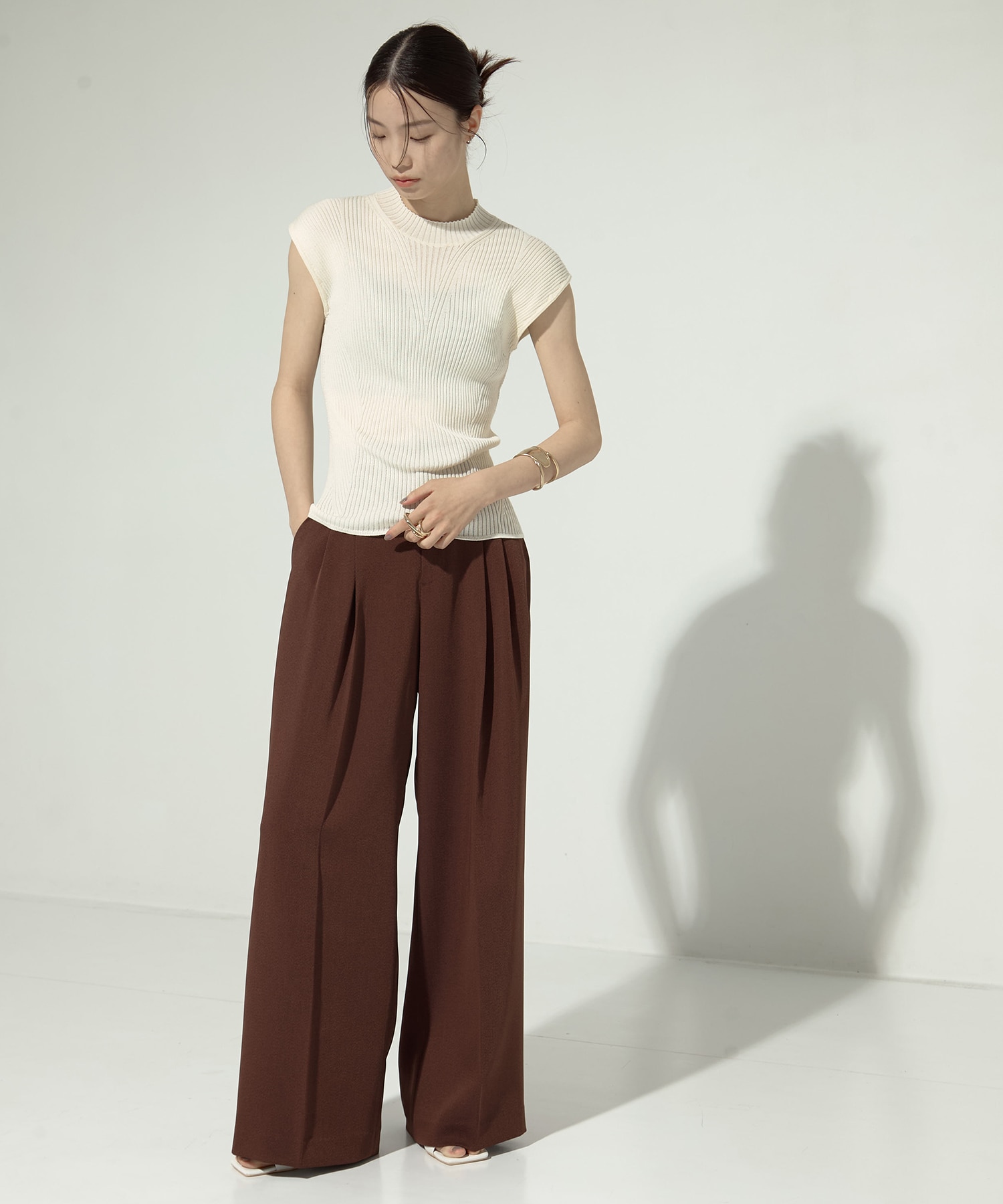 Sleeveless Rib Knit Top STUDIOUS