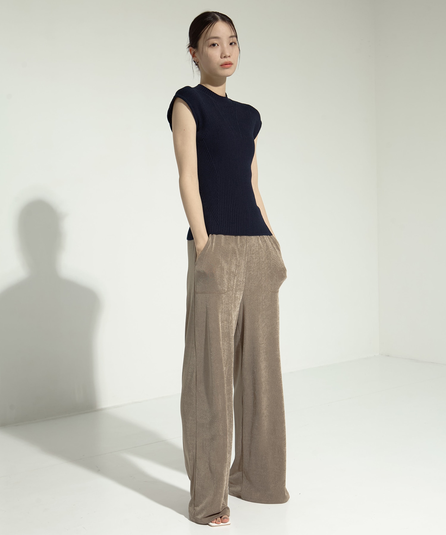 Sleeveless Rib Knit Top STUDIOUS